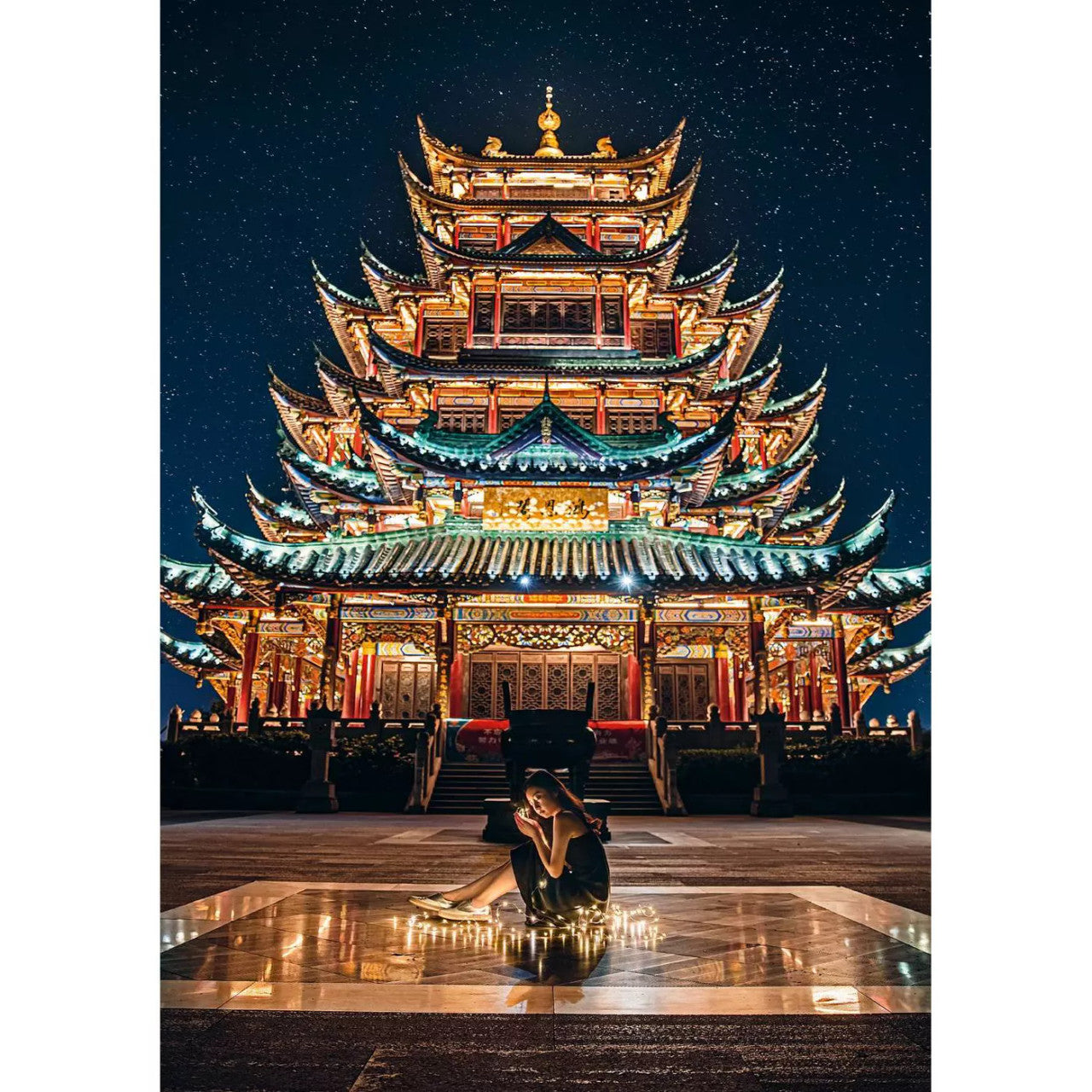 blanc-chongqing-temple-puzzle-500-teile-bei-nacht image 3