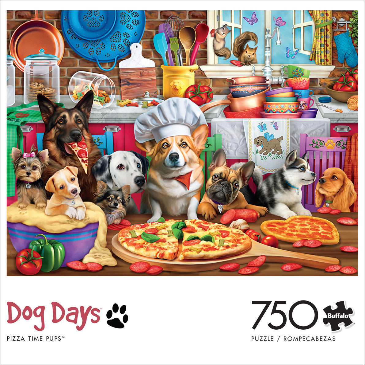 buffalo-games-pizza-time-pups-750-teile-puzzle-hunde image 2