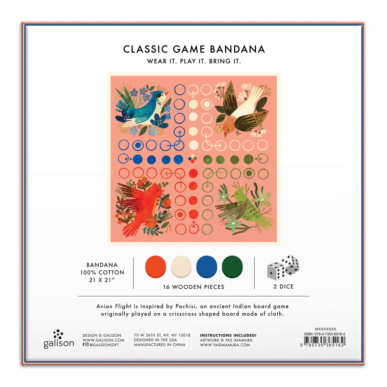 galison-avian-flight-bandana-spiel-tuchspiel-v-gel image 3