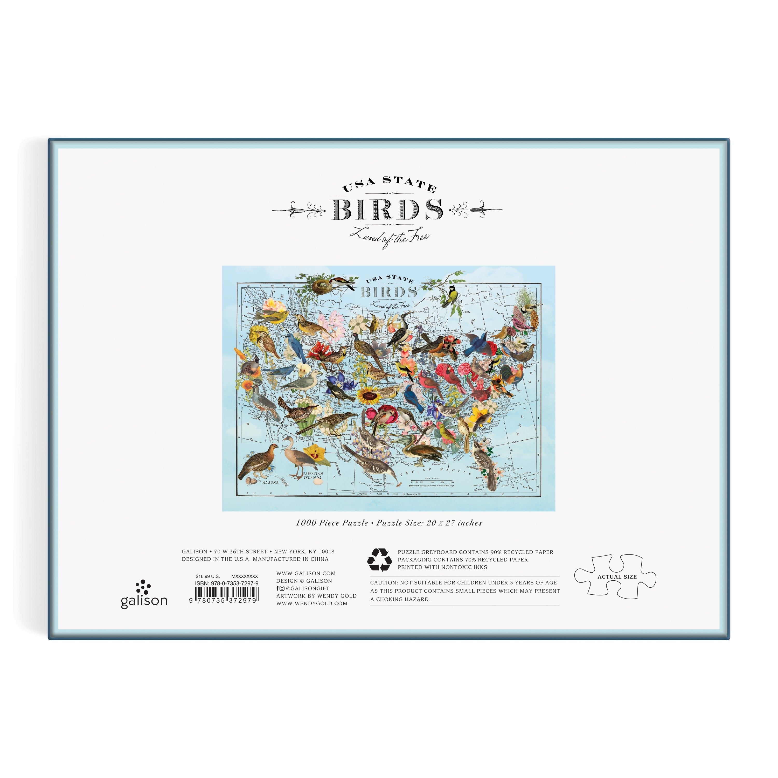 galison-wendy-gold-state-birds-1000-teile-puzzle-v-gel image 3