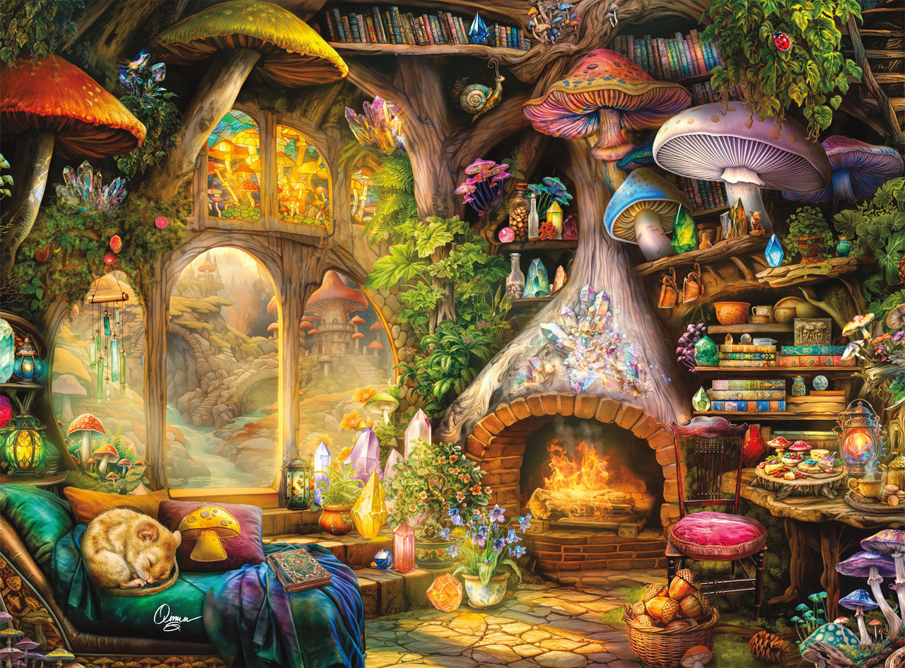 buffalo-games-merry-mushroom-cottage-puzzle-1000-teile-stewart image 1