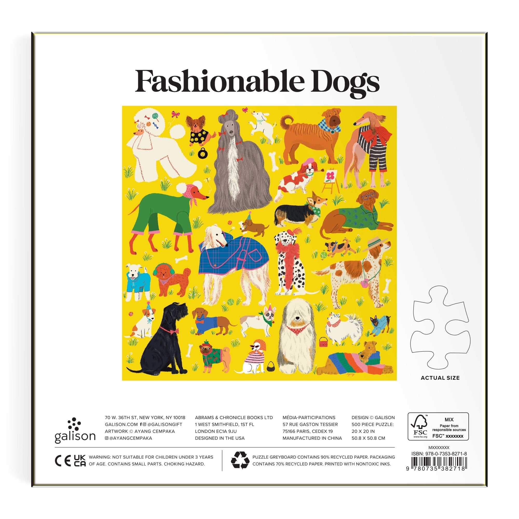 galison-fashionable-dogs-500-teile-puzzle-hunderassen image 5