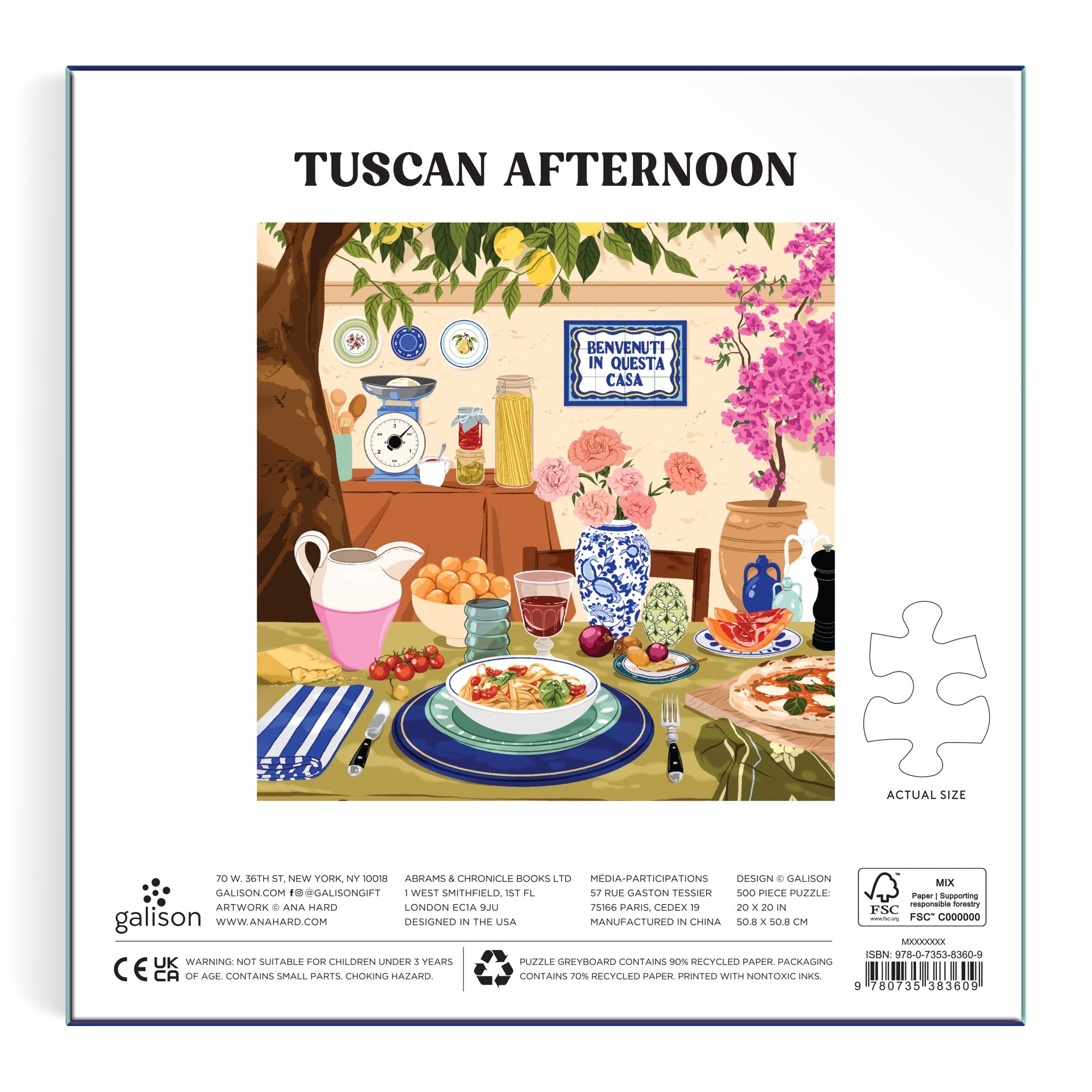 galison-tuscan-afternoon-puzzle-500-teile-toskana-essen image 5