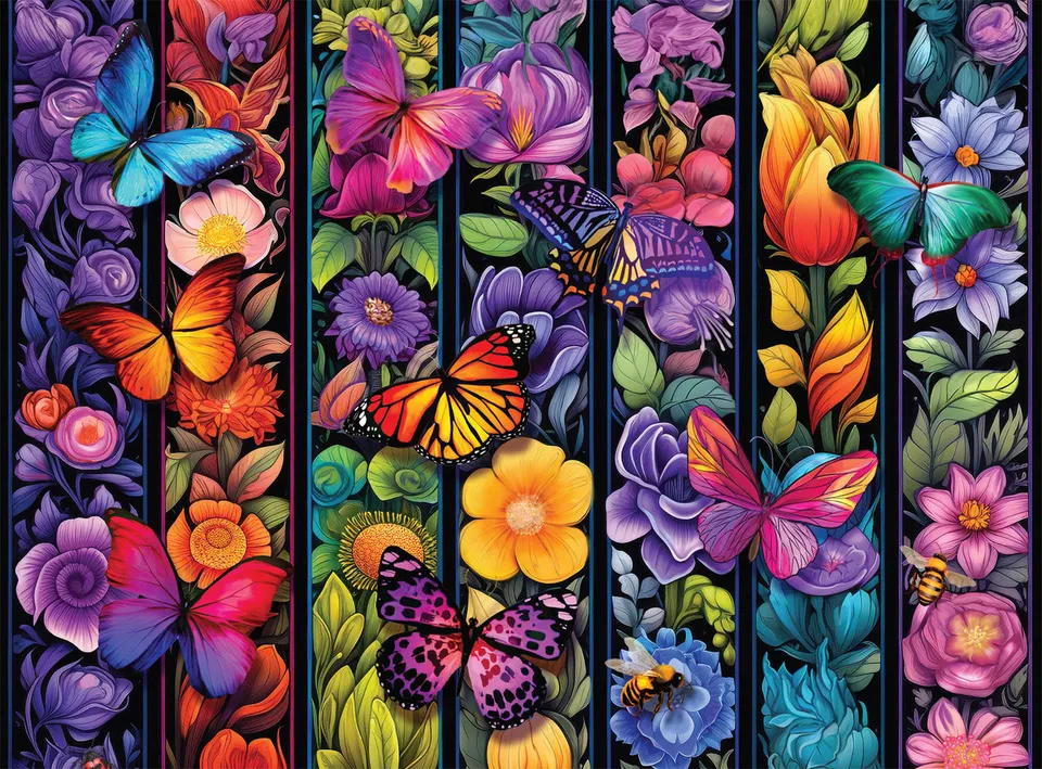 buffalo-games-signature-collection-flowers-and-flyers-1000-teile-puzzle image 1