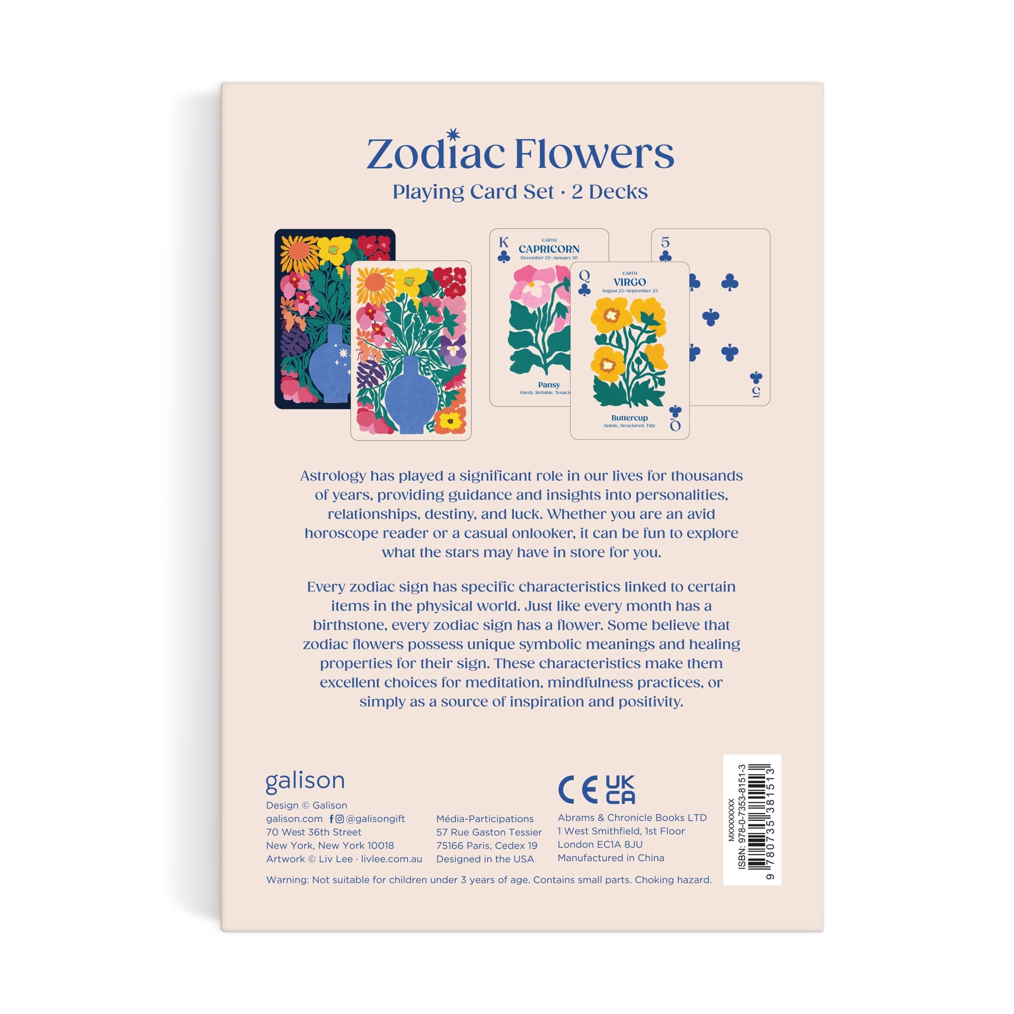 galison-zodiac-flowers-spielkarten-2-decks-sternzeichen image 8