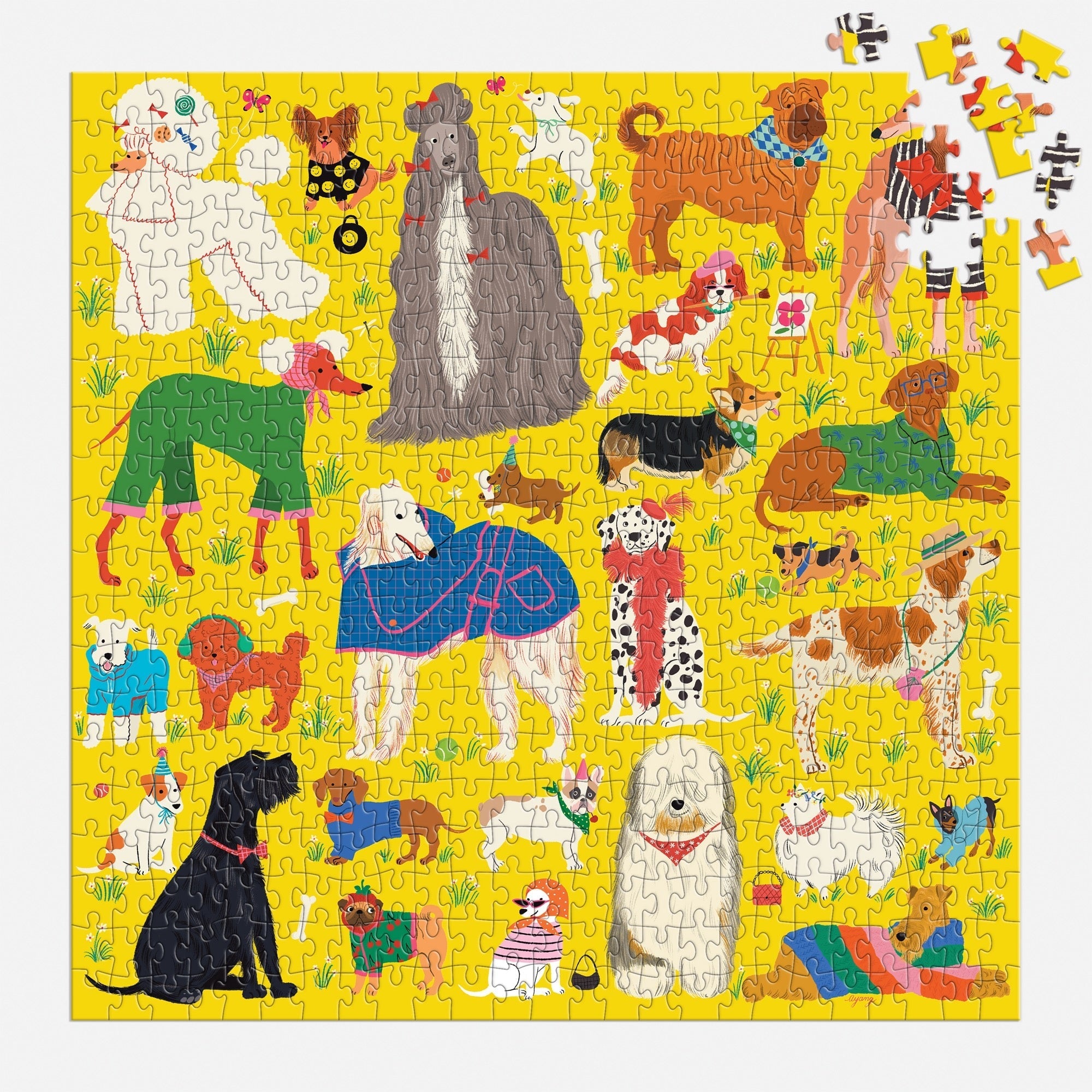galison-fashionable-dogs-500-teile-puzzle-hunderassen image 4