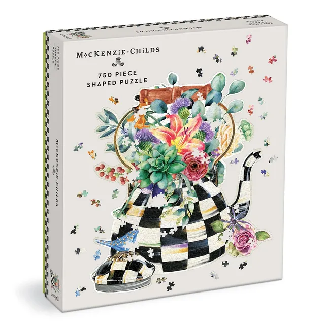 galison-blooming-kettle-puzzle-750-teile-teekanne-formpuzzle image 1