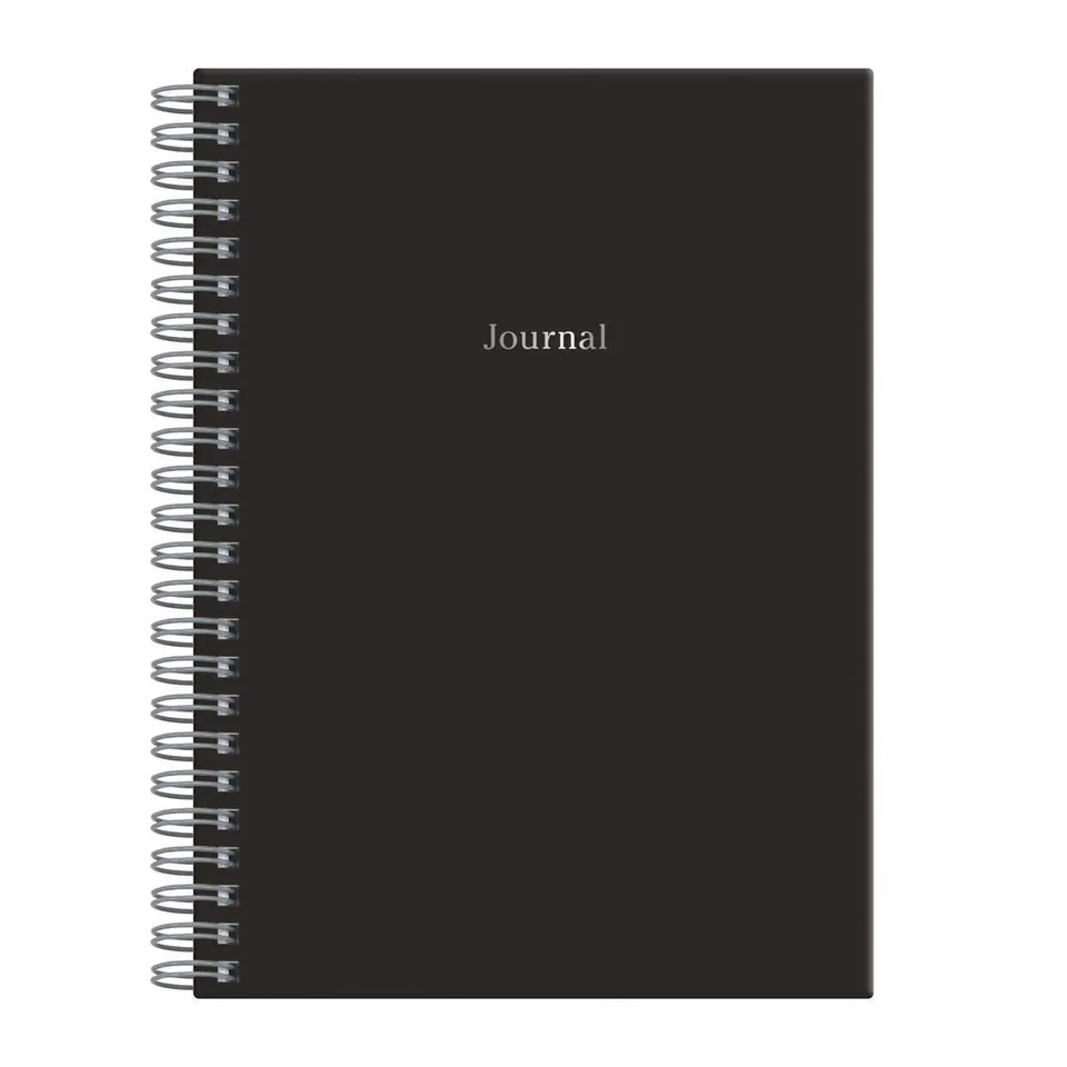 galison-black-wire-o-journal-notizbuch-a5-liniert-schwarz image 1