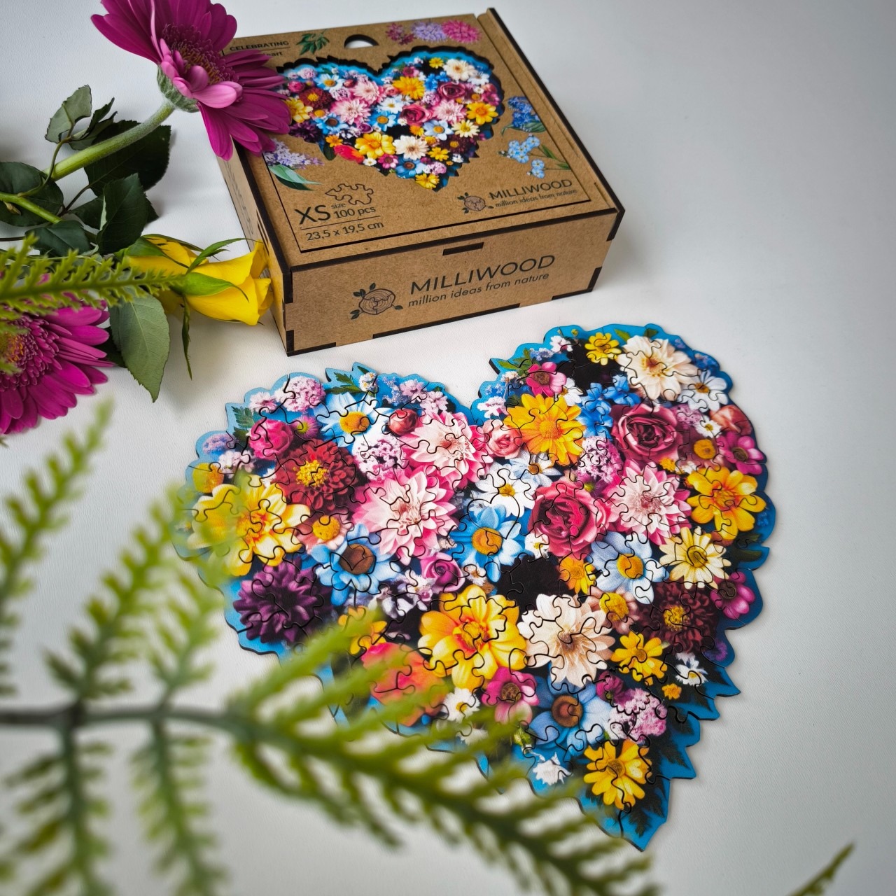 milliwood-celebrating-herz-holzpuzzle-100-teile-blumengeschenk image 7