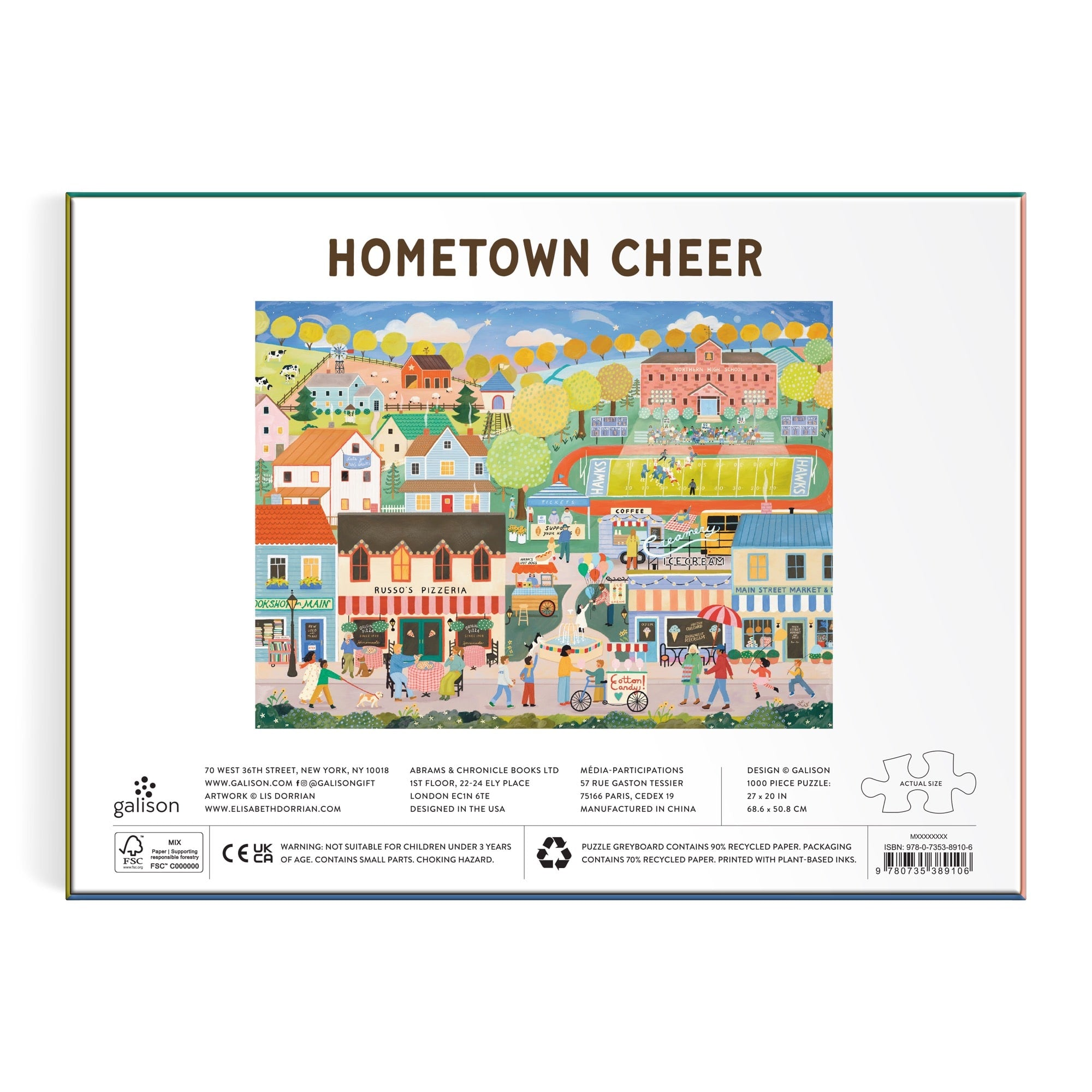 galison-hometown-cheer-1000-teile-puzzle-kleinstadt image 6