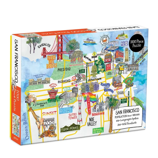 galison-san-francisco-1000-teile-puzzle-stadtplan-karte image 1