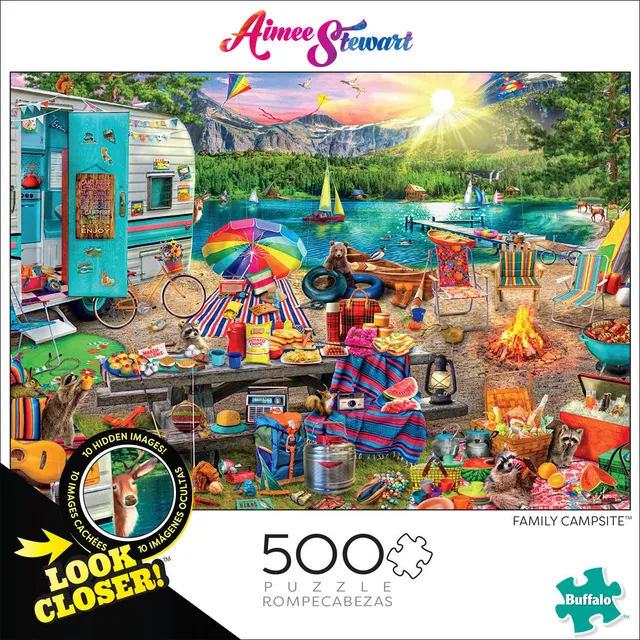 buffalo-games-look-closer-family-campsite-puzzle-500-teile image 1