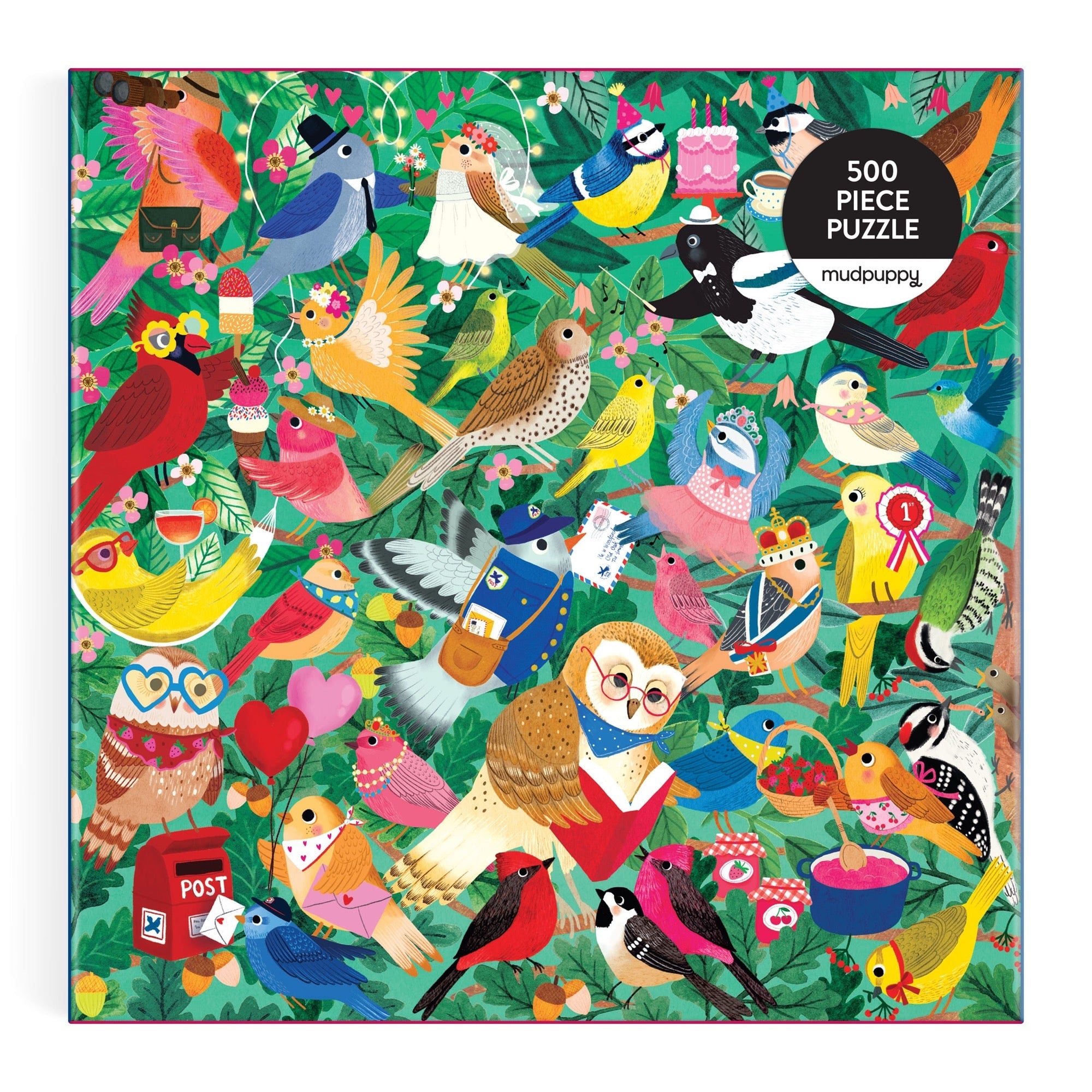 galison-birding-around-puzzle-500-teile-v-gel-51x51 image 2
