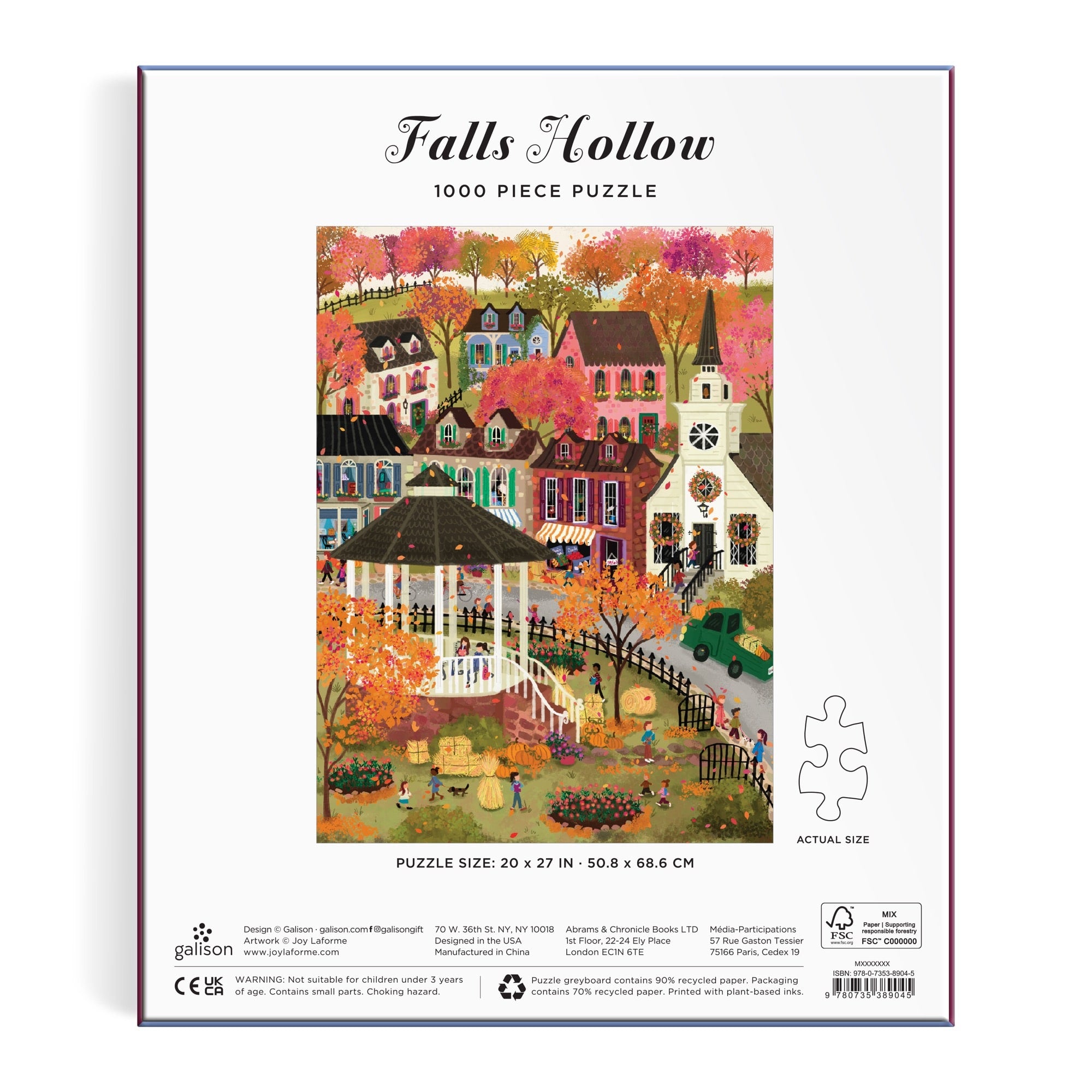 galison-jigsaw-falls-hollow-1000-teile-puzzle-herbst-joy-laforme image 6