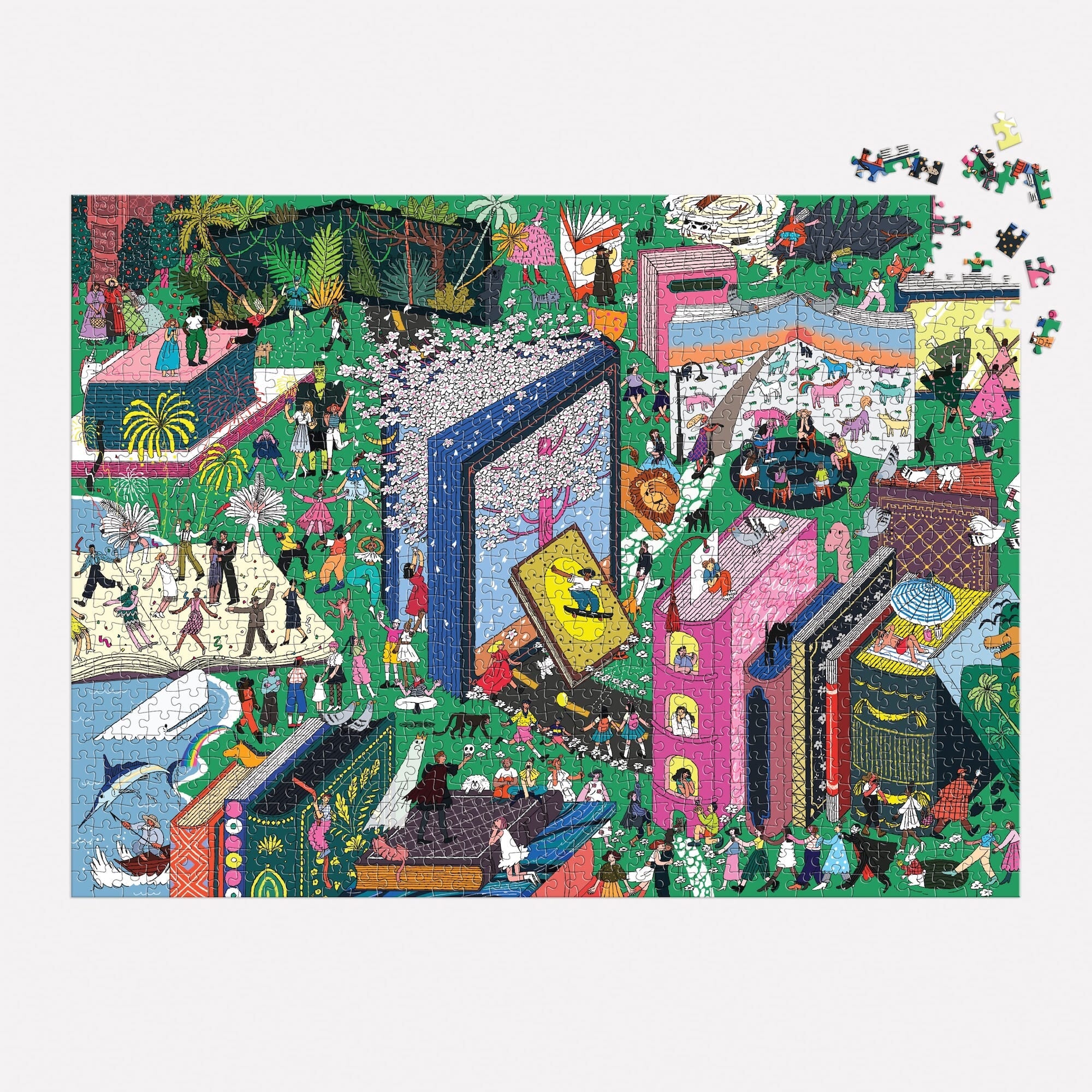galison-book-world-1000-teile-puzzle-b-cher-figuren image 4