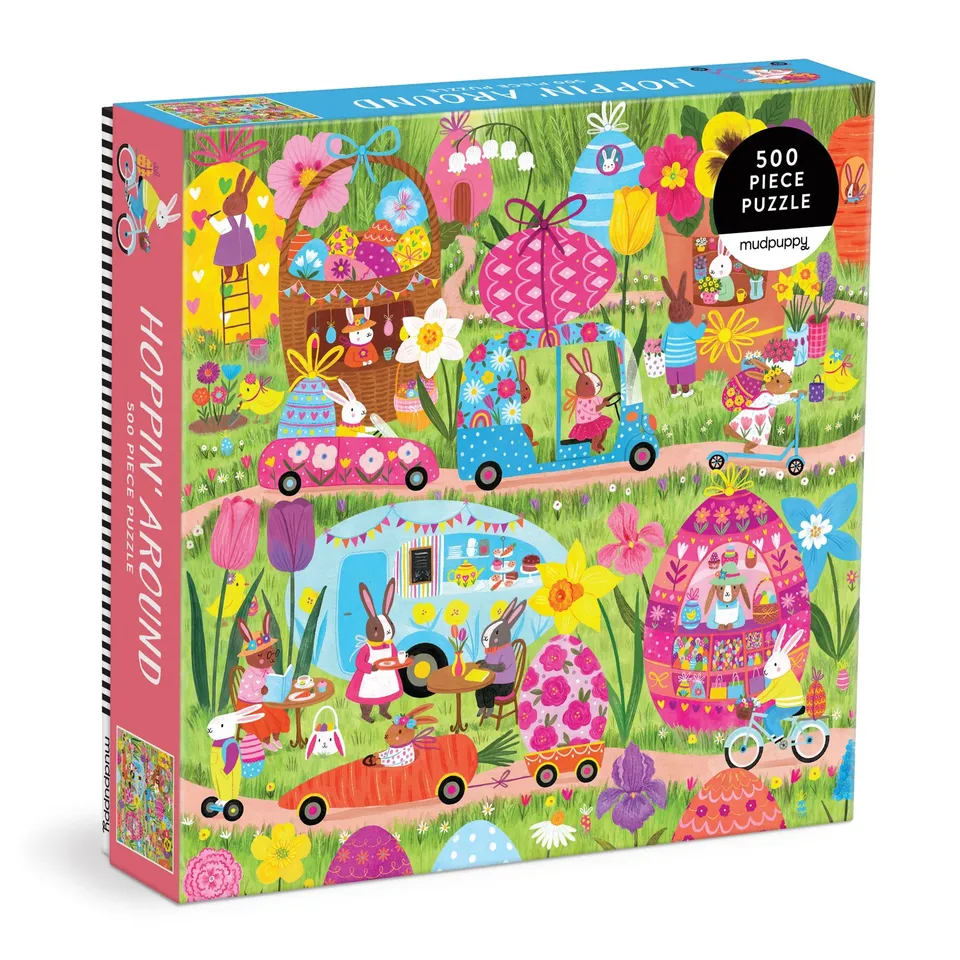 galison-hoppin-around-familienpuzzle-500-teile-51x51-cm image 1