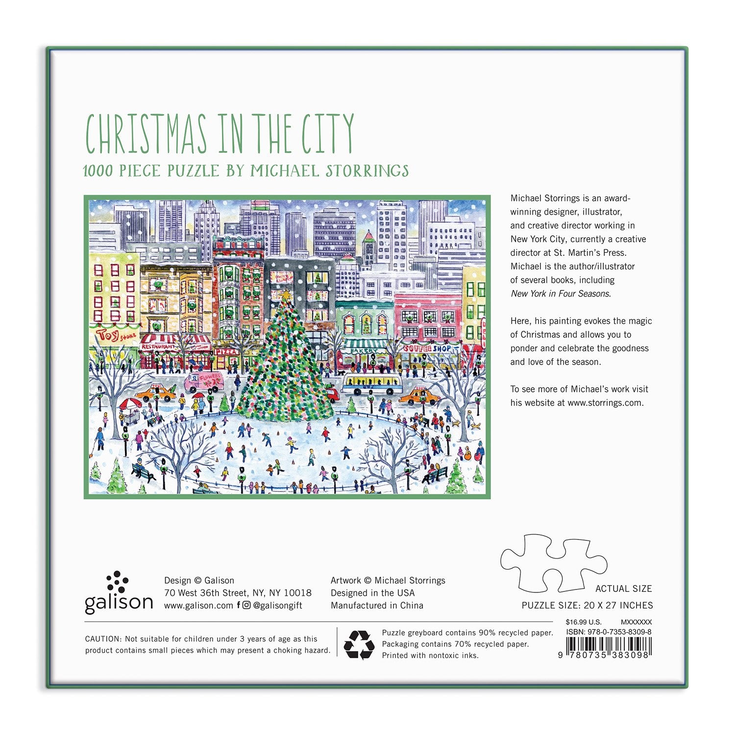 galison-jigsaw-christmas-in-the-city-puzzle-1000-teile image 5