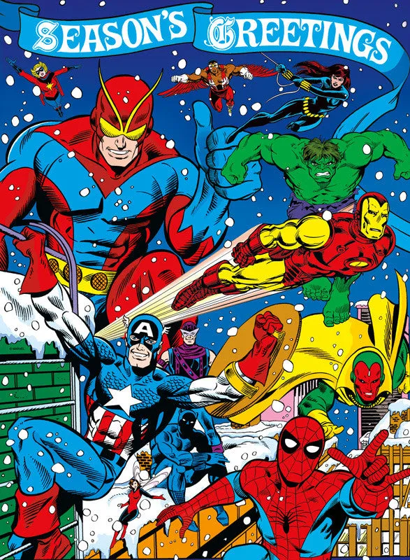 buffalo-games-marvel-weihnachtspuzzle-100-teile-season-s-greeting image 1