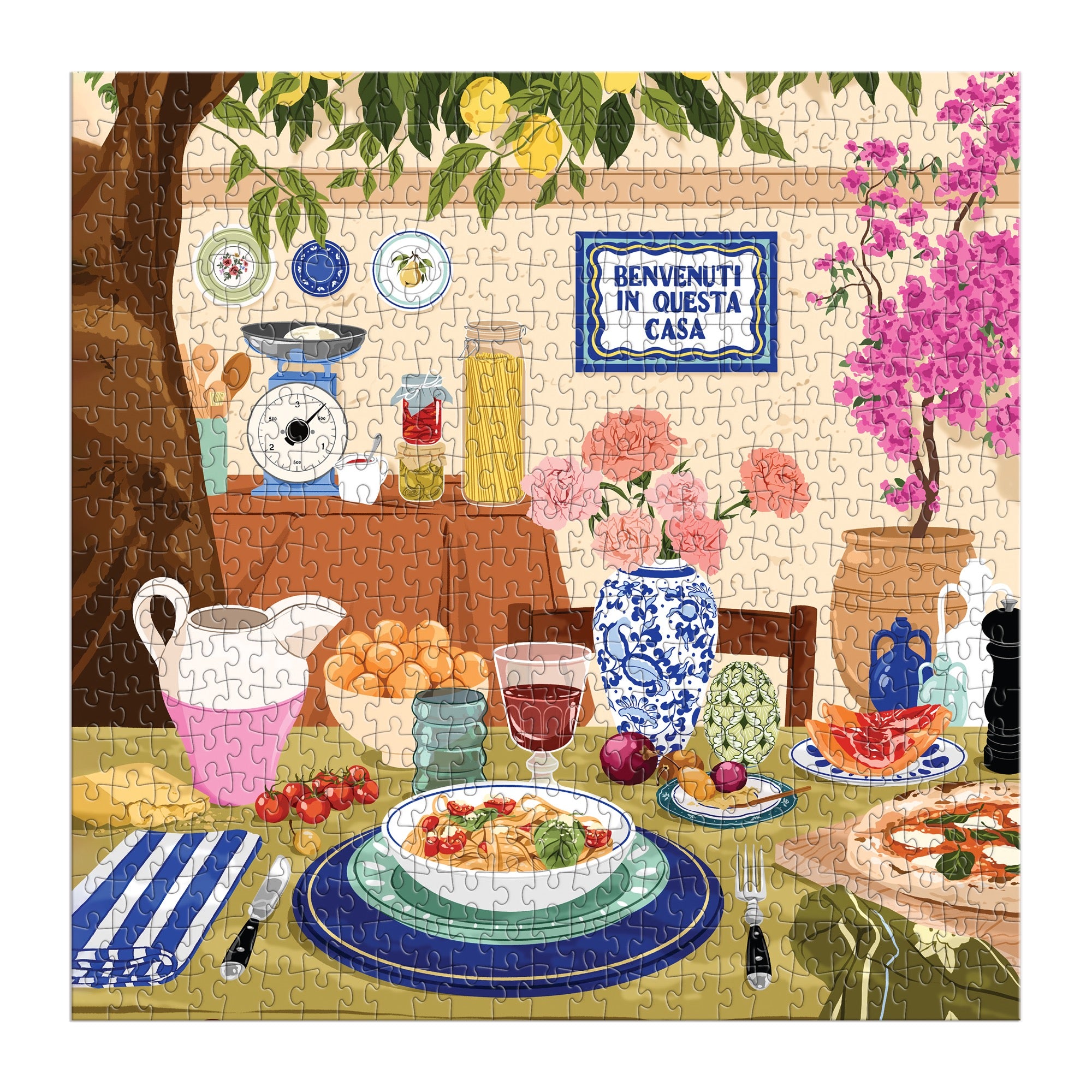 galison-tuscan-afternoon-puzzle-500-teile-toskana-essen image 3