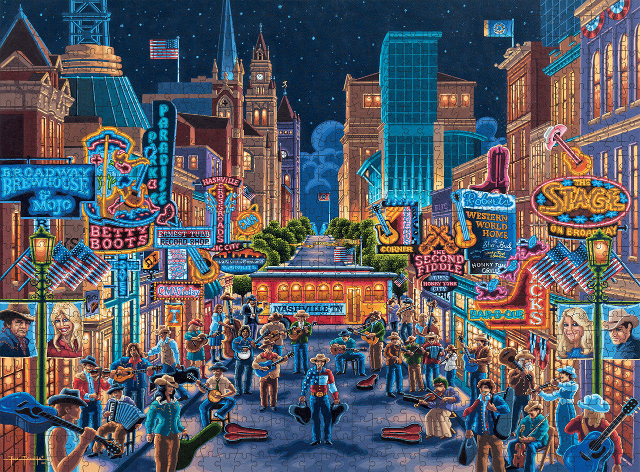 buffalo-games-eric-dowdle-nashville-puzzle-1000-teile-stadt image 1