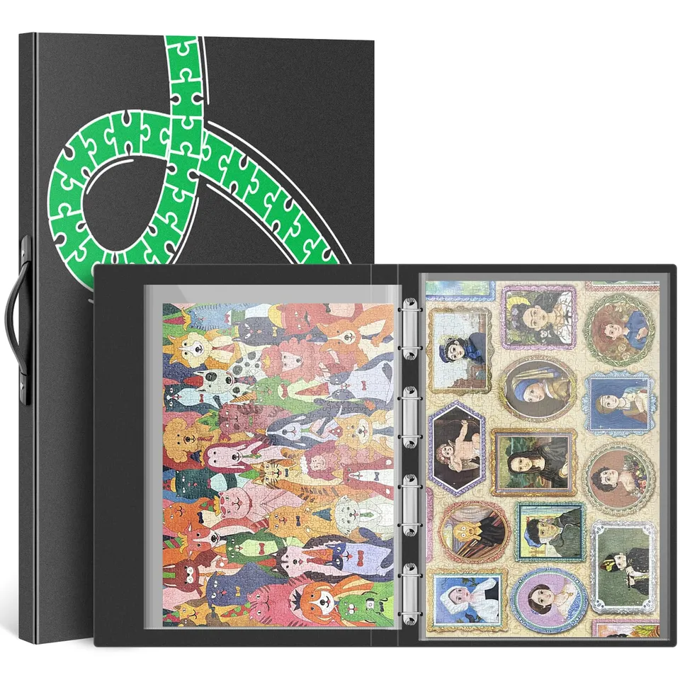 nariolar-puzzle-storage-mappe-1000-teile-ordner-15-taschen-staubdicht image 1