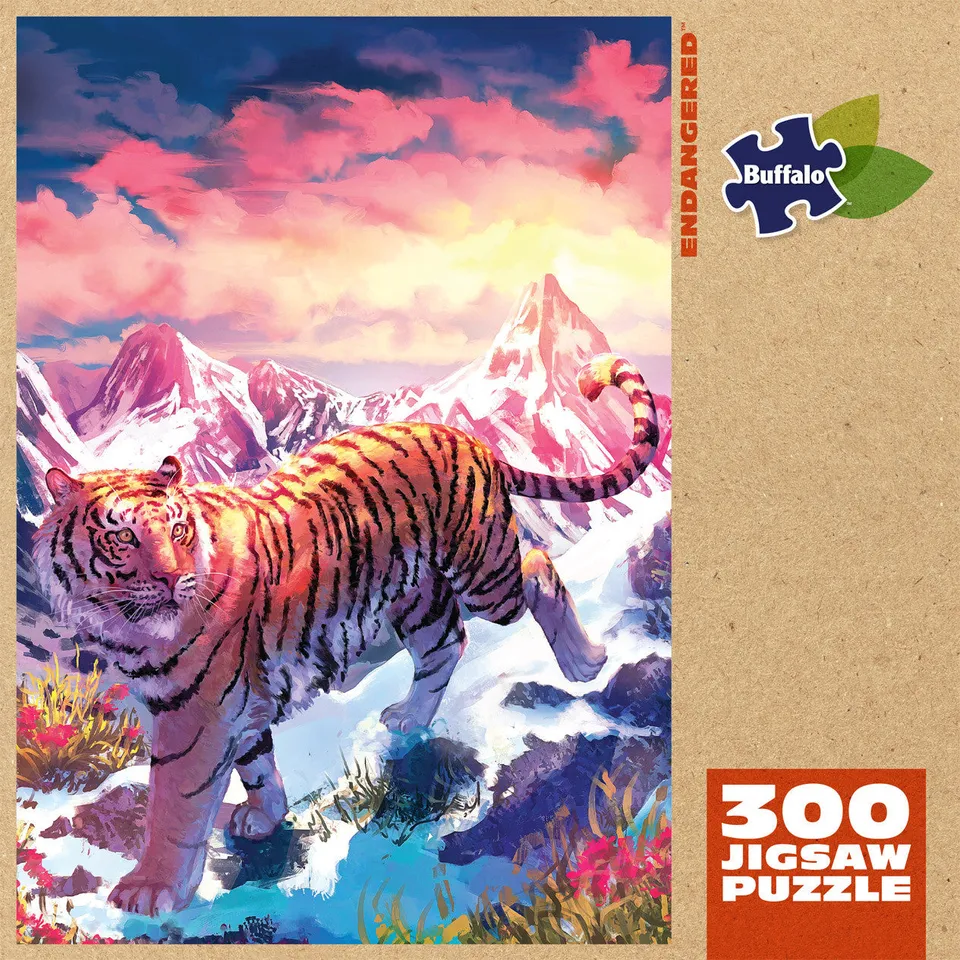 buffalo-games-sustainable-endangered-puzzle-300-teile-tiger image 1