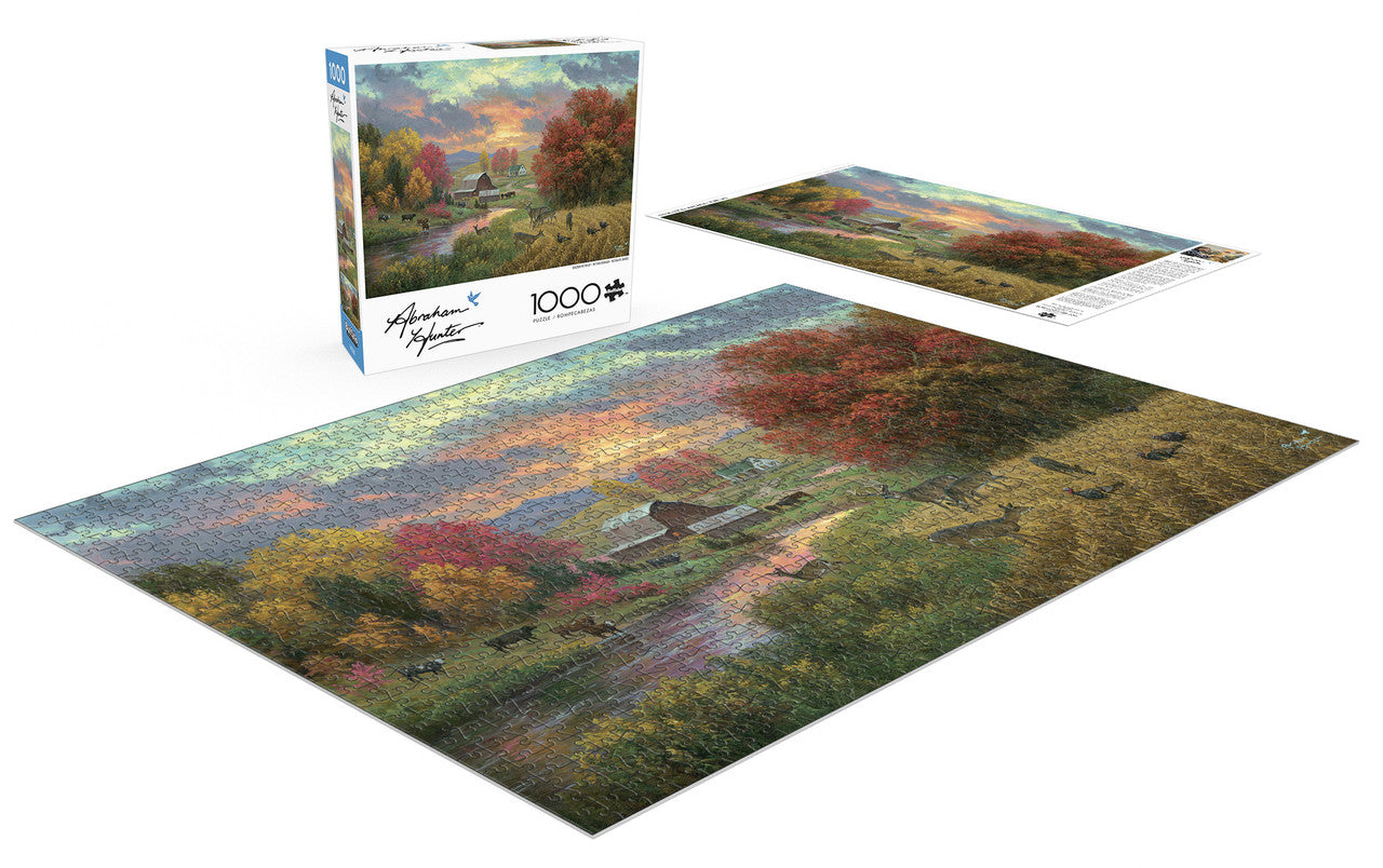 buffalo-games-abraham-hunter-golden-retreat-1000-teile-puzzle-hirsch image 3