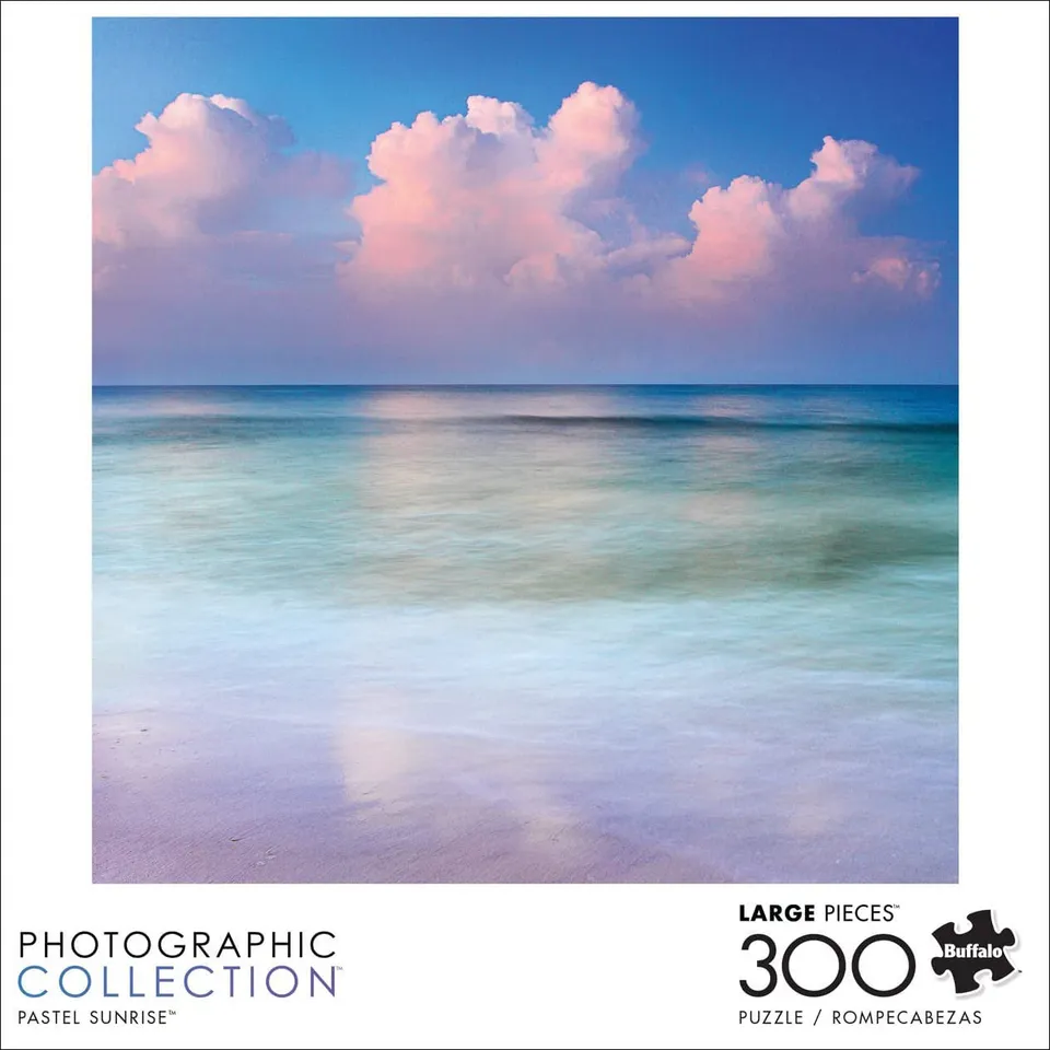 buffalo-games-pastel-sunrise-300-teile-puzzle-strand-sonnenaufgang image 1