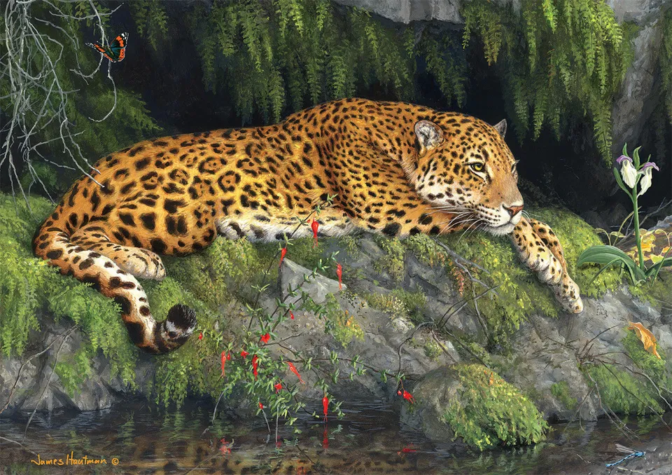 buffalo-games-hautman-jaguar-butterfly-puzzle-300-teile-tiermotiv image 1