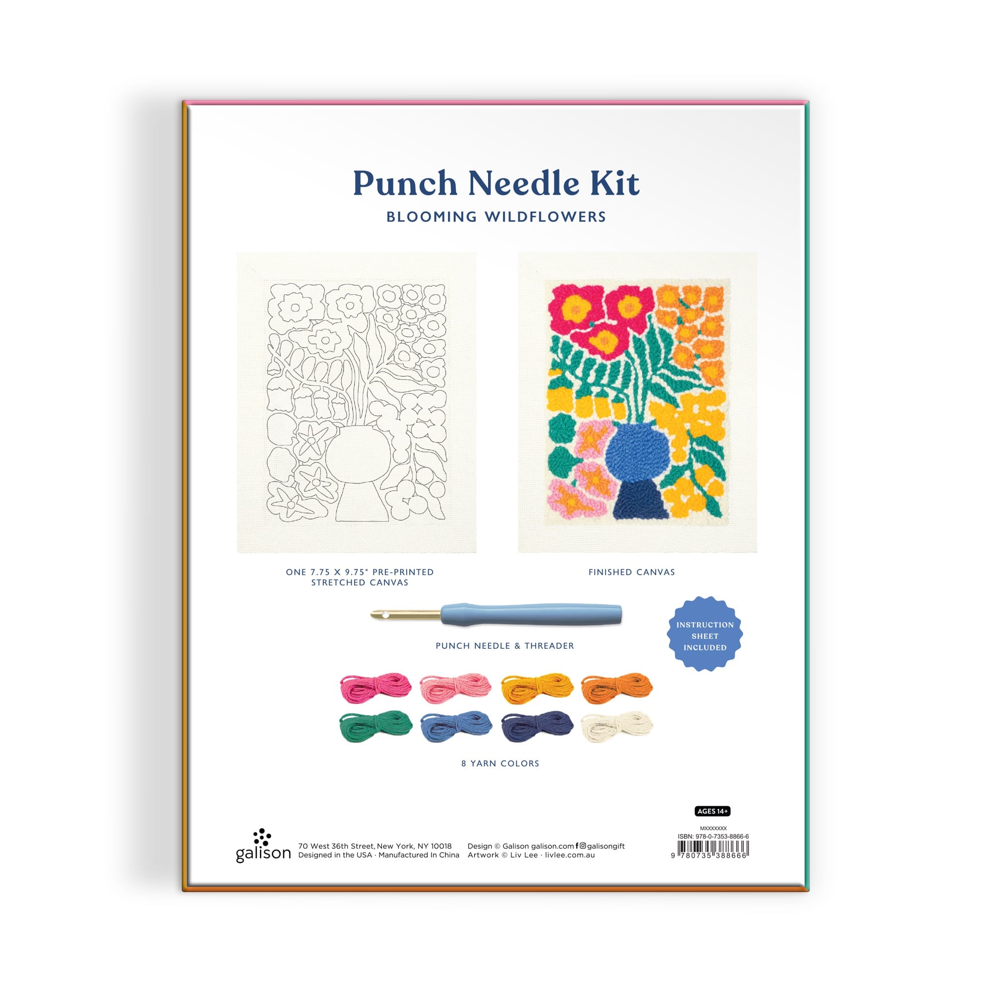 galison-blooming-wildflowers-punch-needle-set-blumen image 7