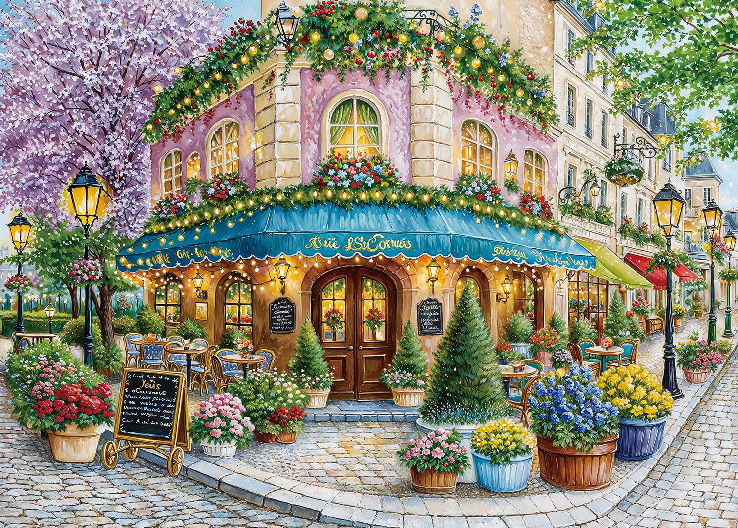 huadada-ferienhaus-puzzle-1000-teile-70x50-cm-mit-poster image 8