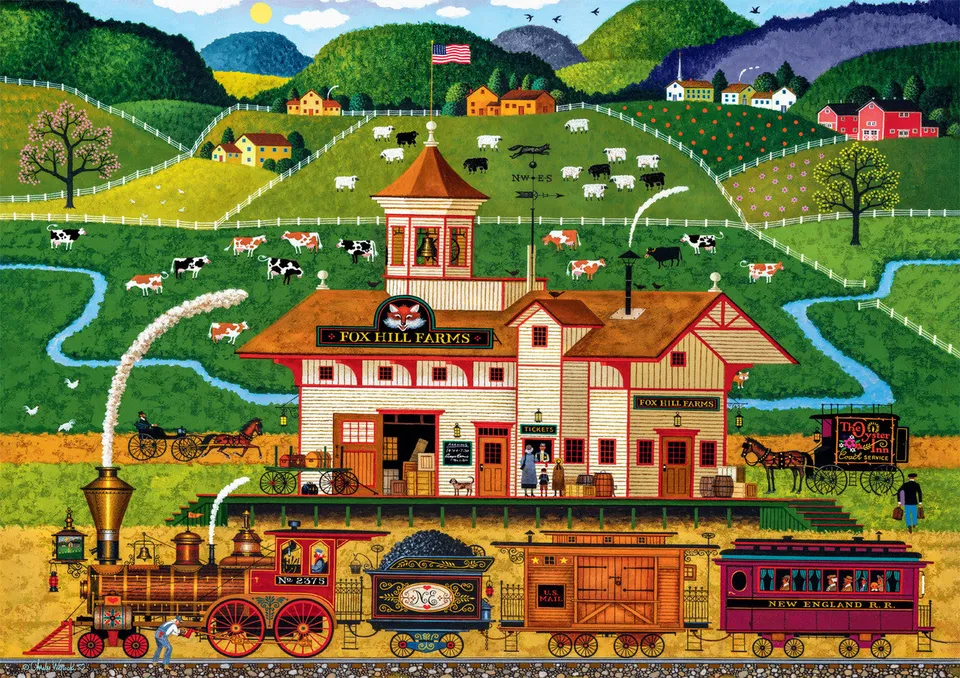 buffalo-games-fox-hill-farms-300-teile-puzzle-bahnhof image 1