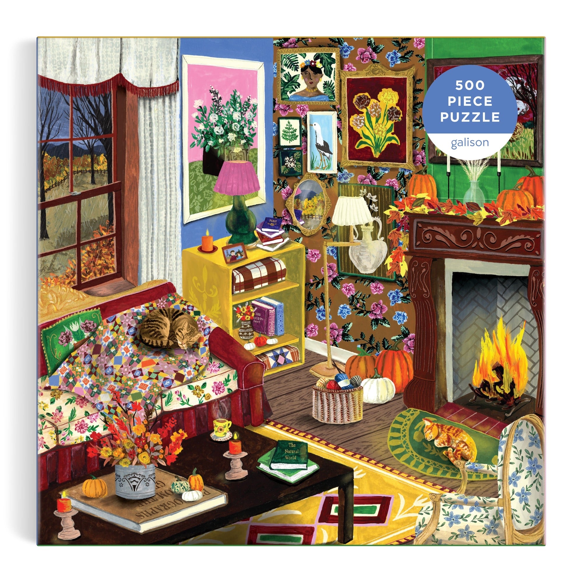 galison-fall-is-in-the-air-puzzle-500-teile-herbst-wohnzimmer image 2
