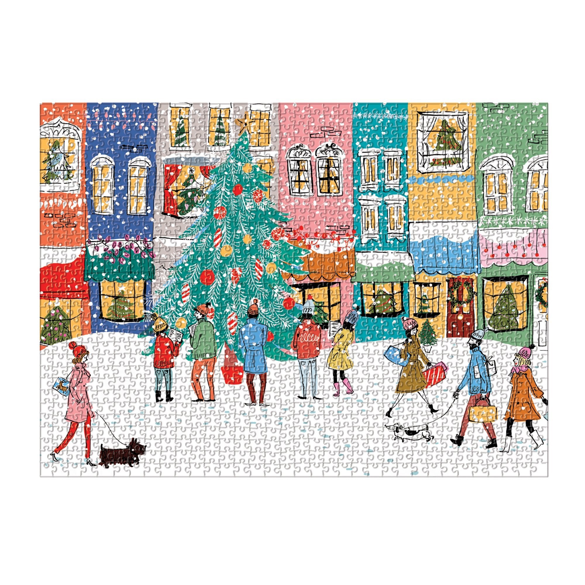 galison-christmas-carolers-puzzle-1000-teile-weihnachten image 2