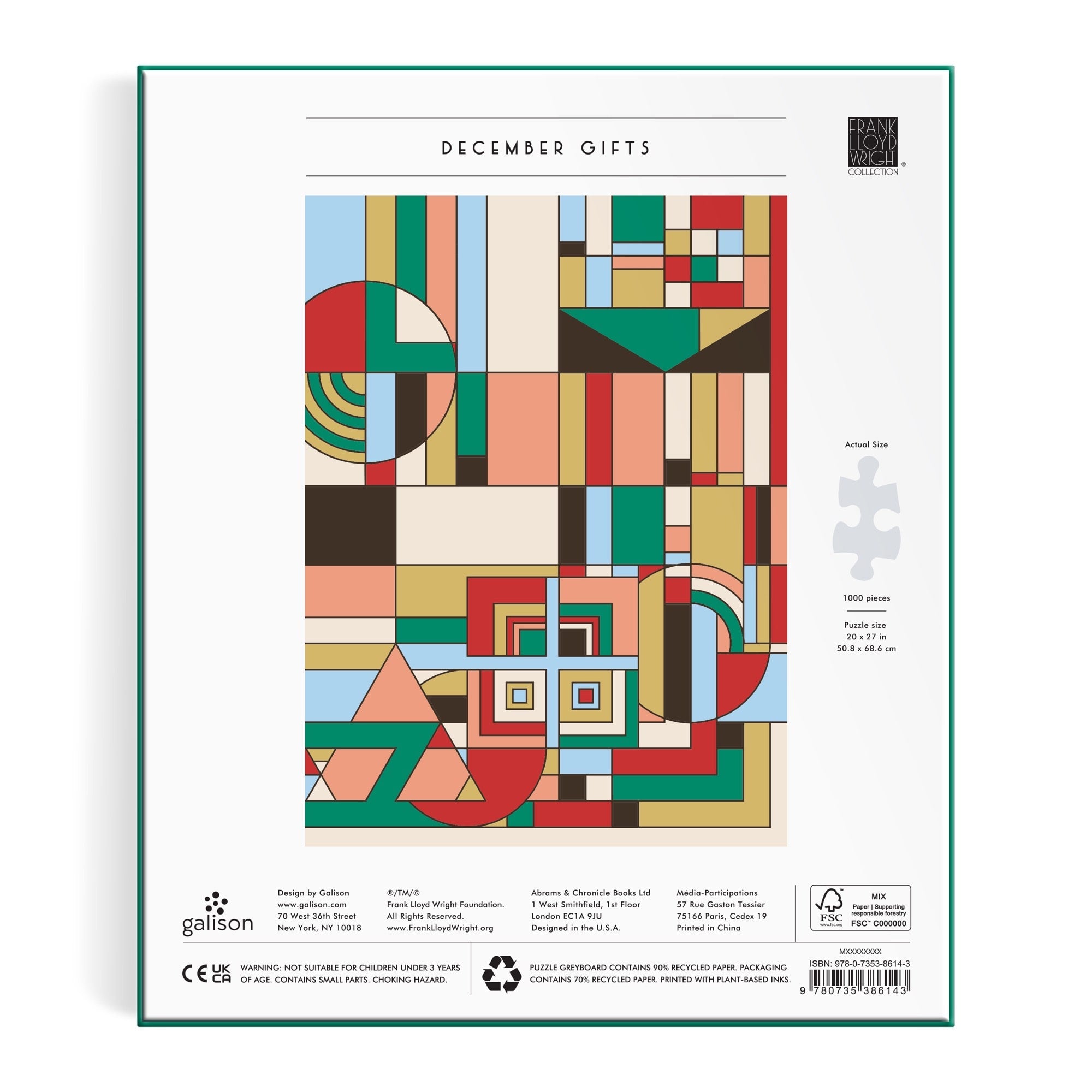 galison-frank-lloyd-wright-december-gifts-1000-teile-foil-puzzle image 7