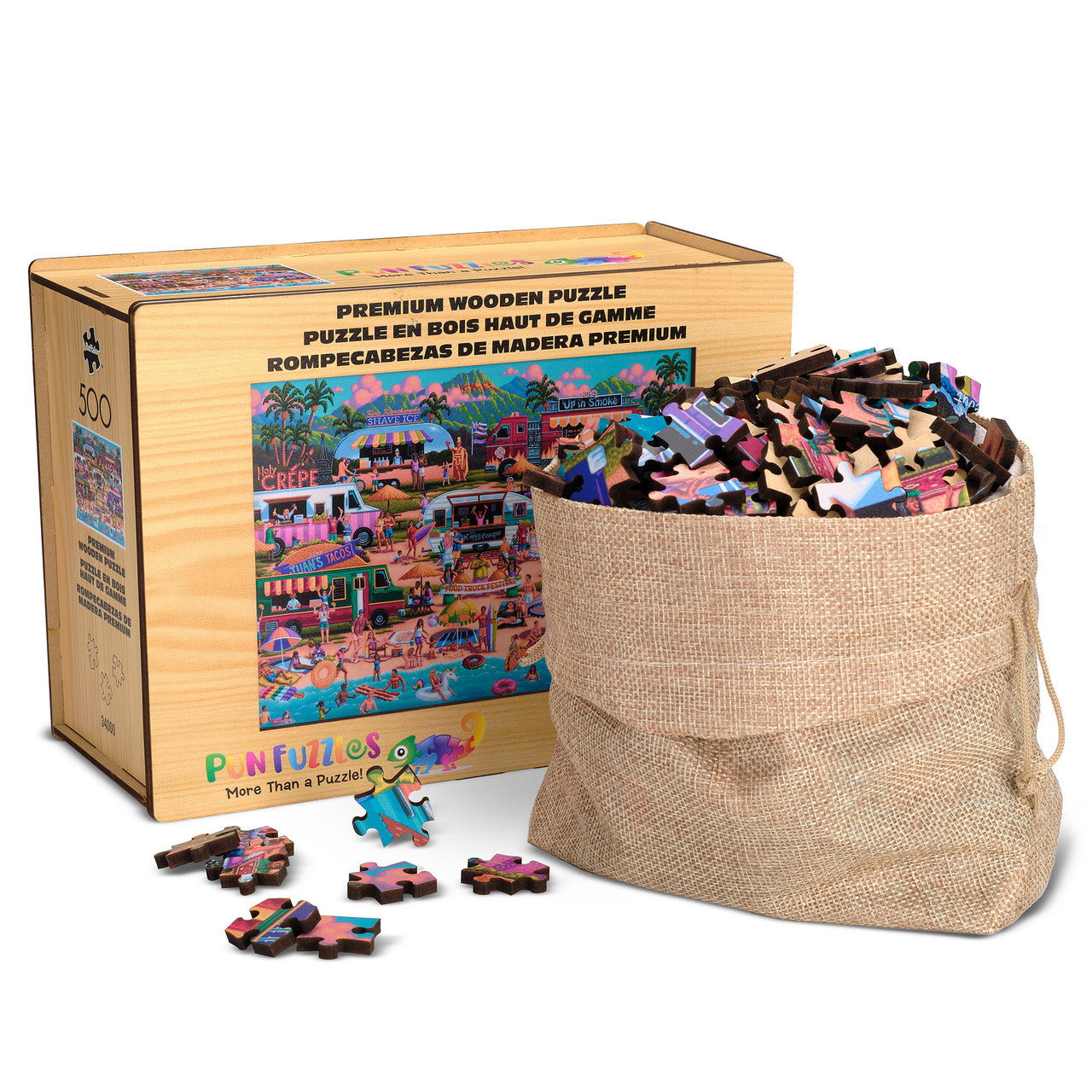 buffalo-games-hawaiian-food-truck-holzpuzzle-500-teile-strand image 1