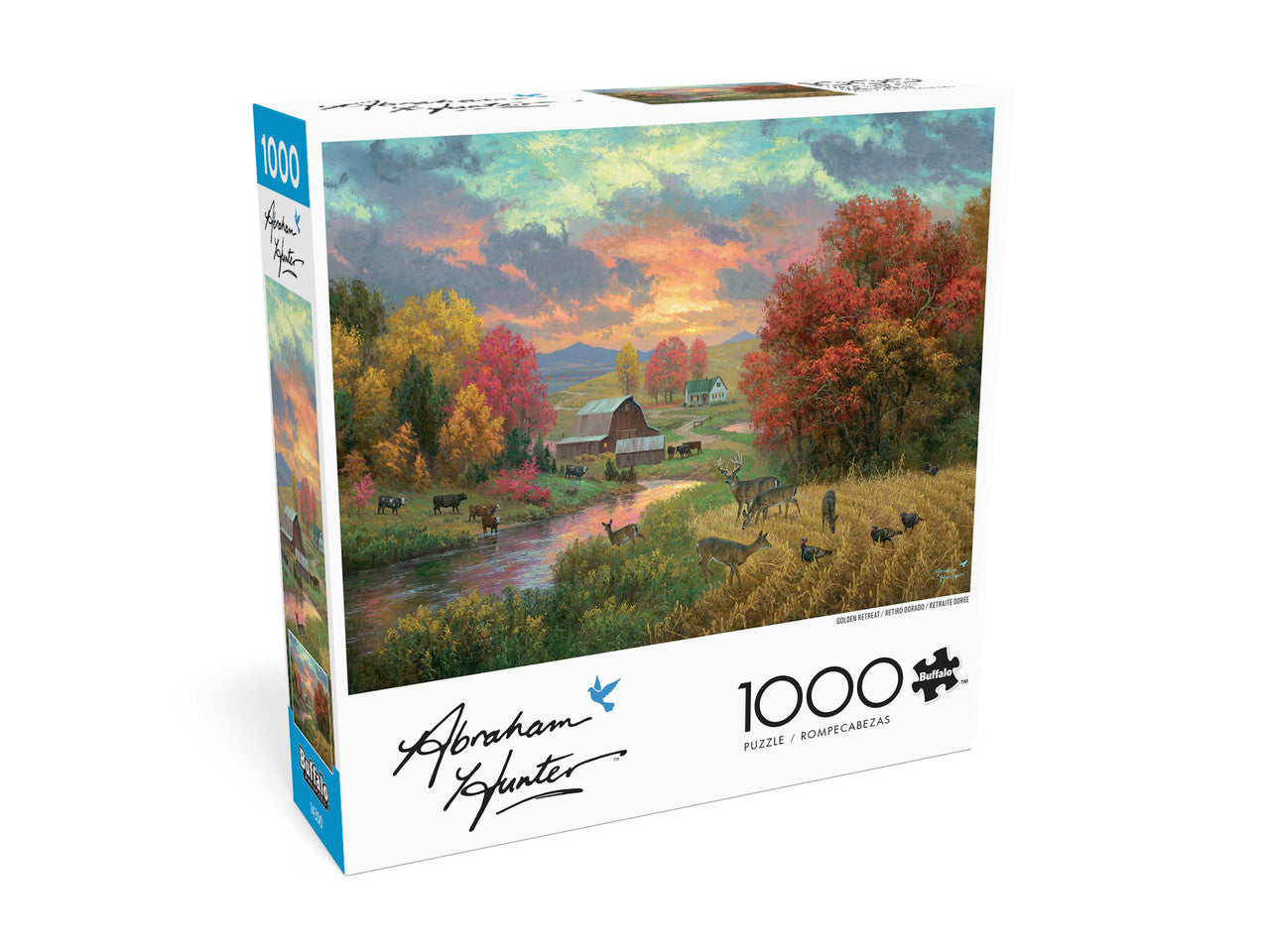 buffalo-games-abraham-hunter-golden-retreat-1000-teile-puzzle-hirsch image 4