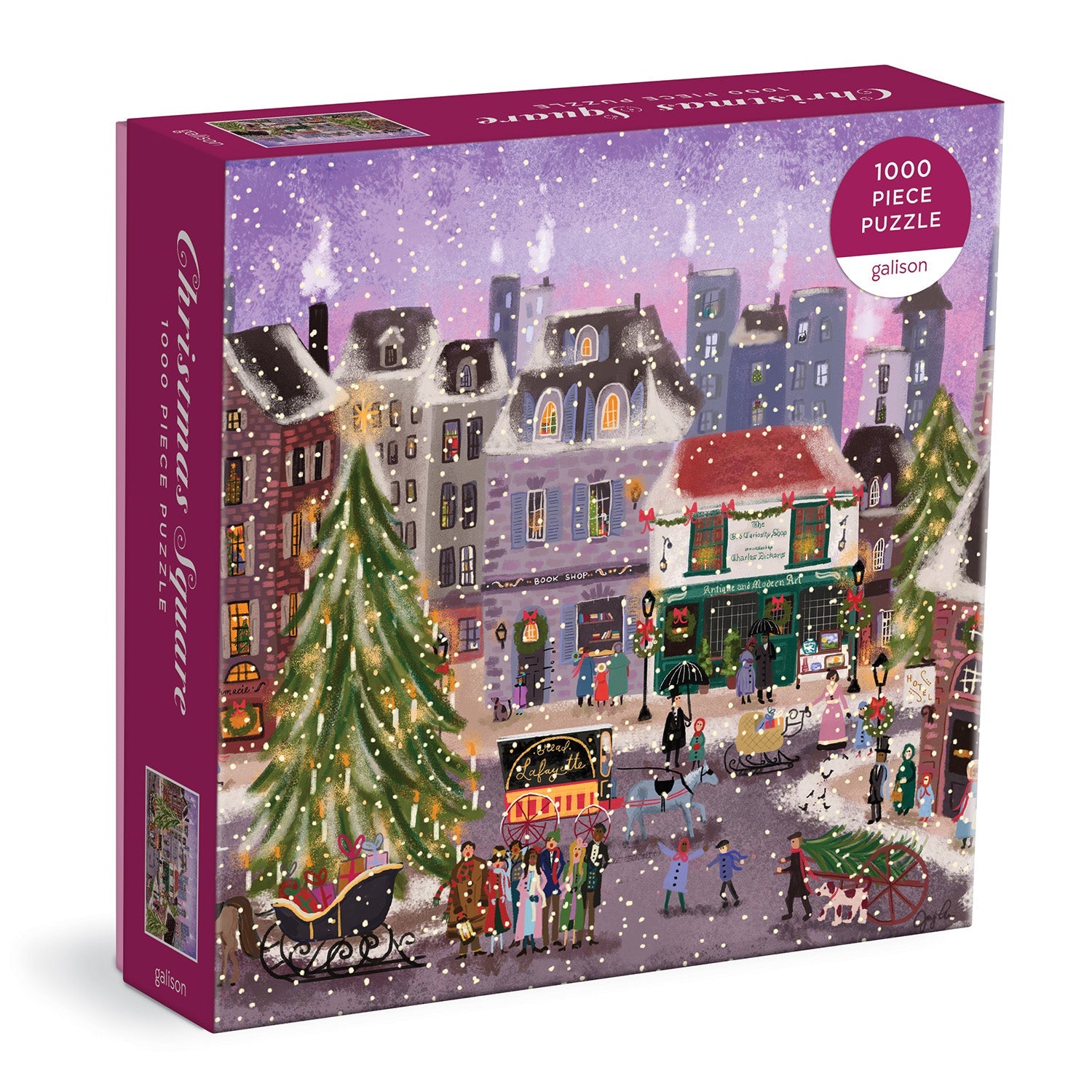 galison-jigsaw-puzzles-joy-laforme-christmas-square-puzzle-1000-teile image 1