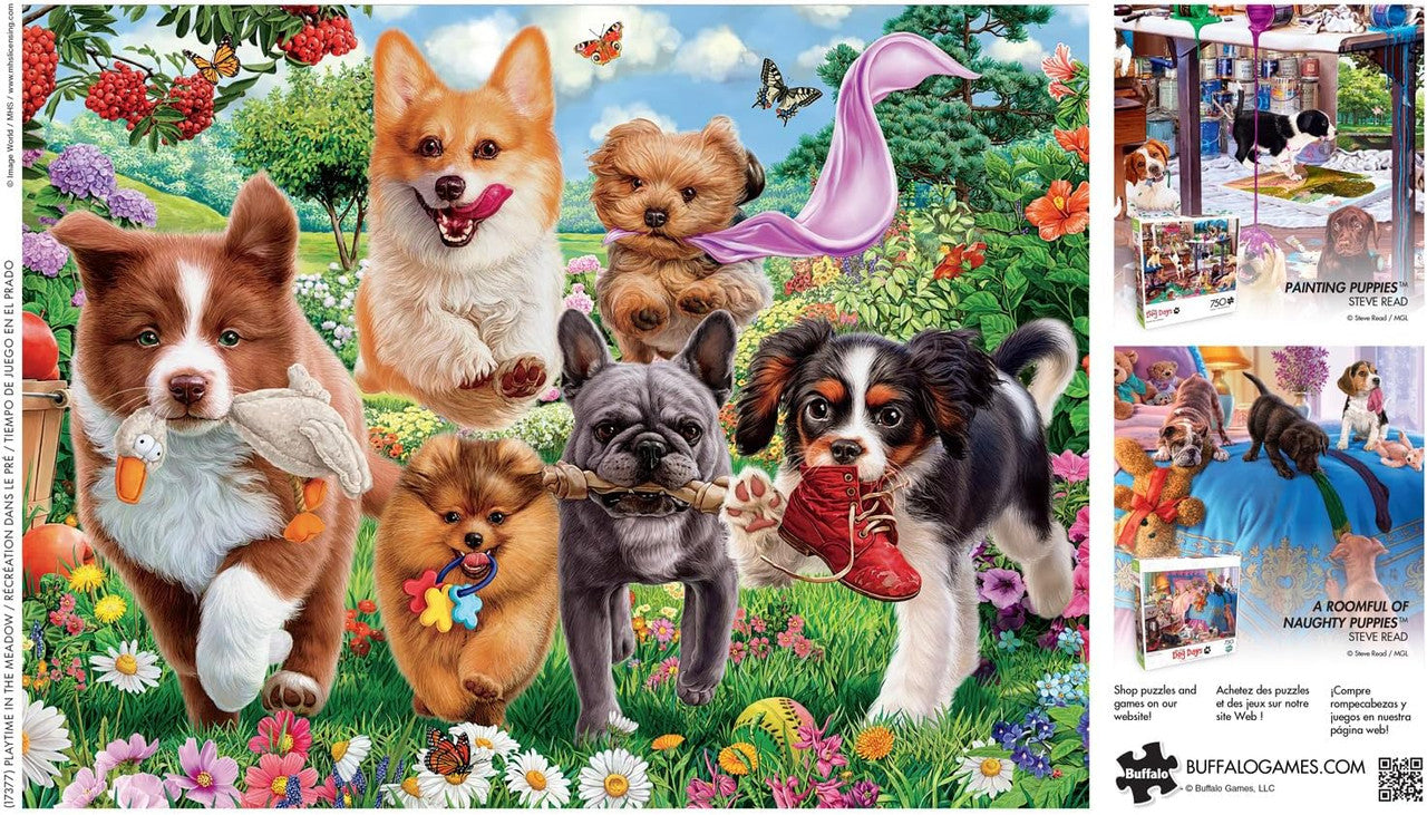 buffalo-games-dog-days-playtime-in-the-meadow-puzzle-750-teile image 5