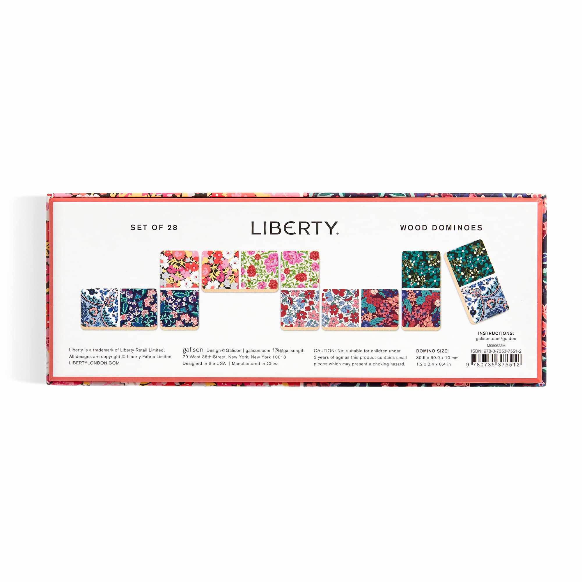 galison-liberty-floral-domino-spiel-holz-28-teile image 4
