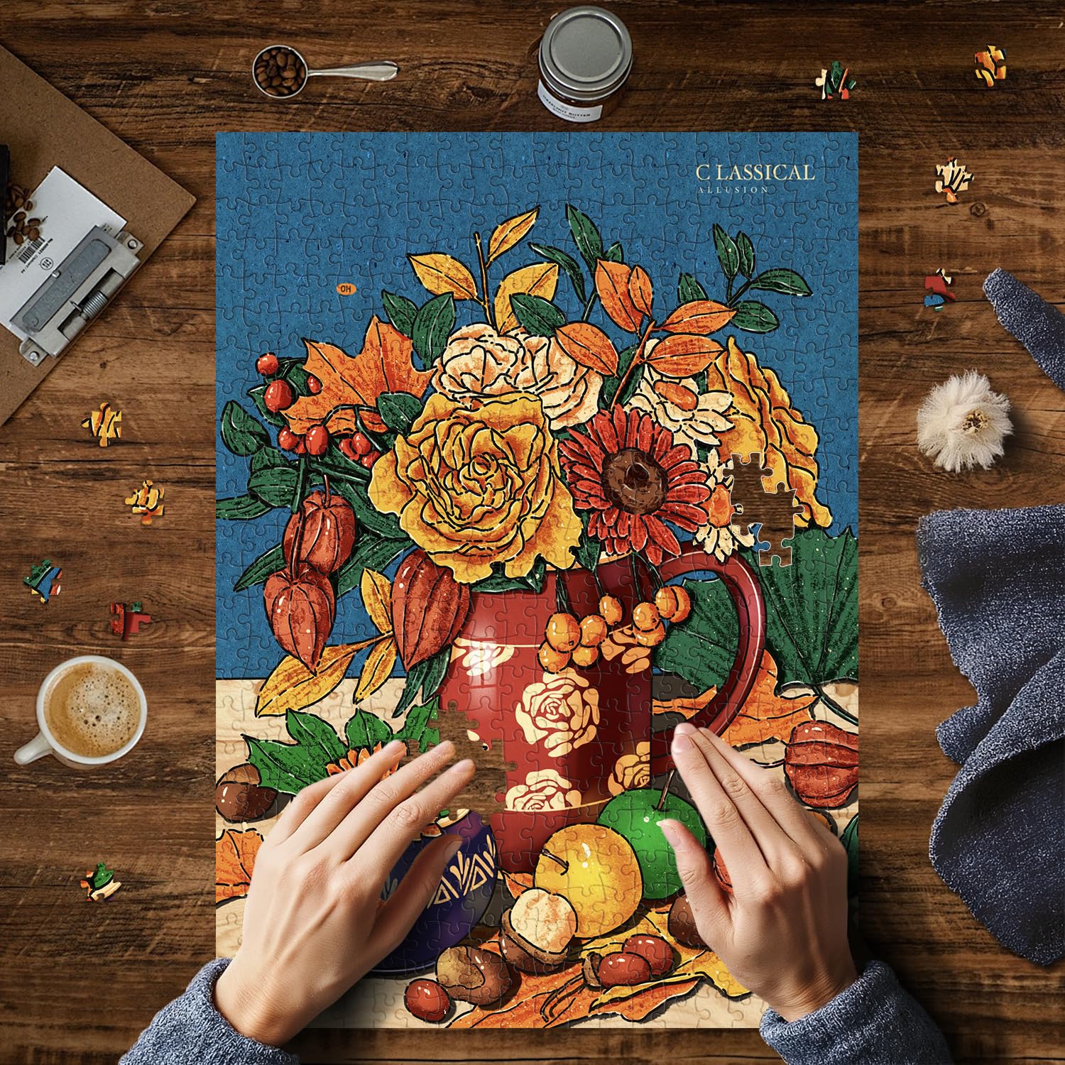 huadada-500-pieces-puzzle-500-teile-kiefernzapfen-49x35-cm image 2