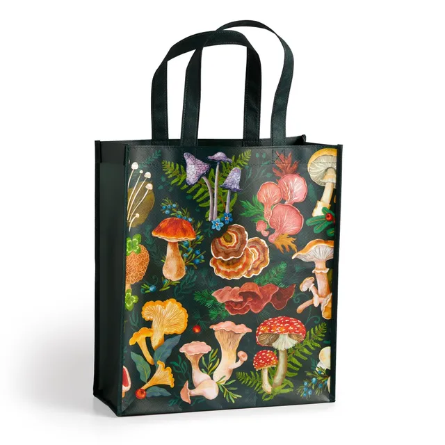 galison-world-of-mushrooms-einkaufstasche-pilze-stoff image 1