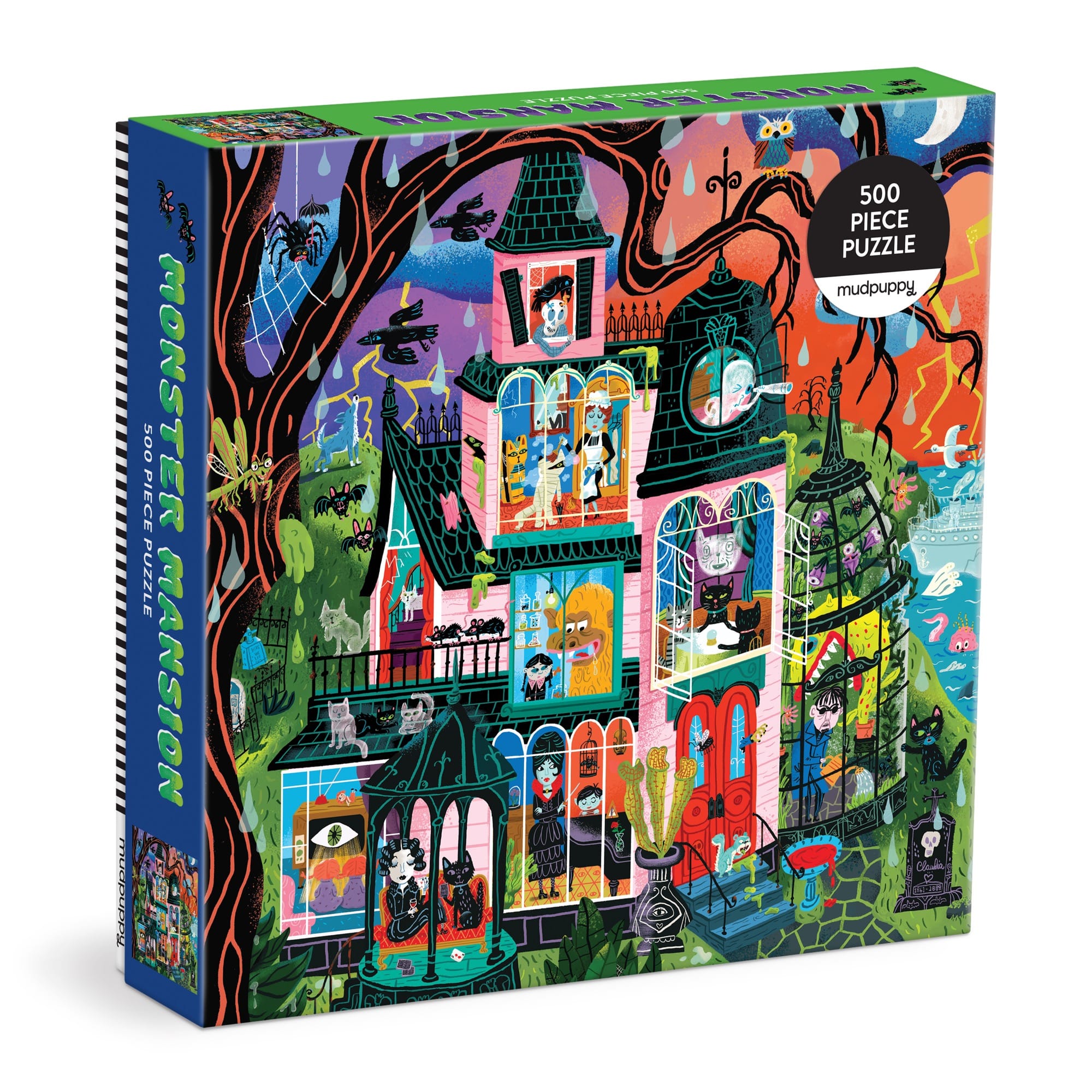 mudpuppy-monster-mansion-familienpuzzle-500-teile-halloween image 1