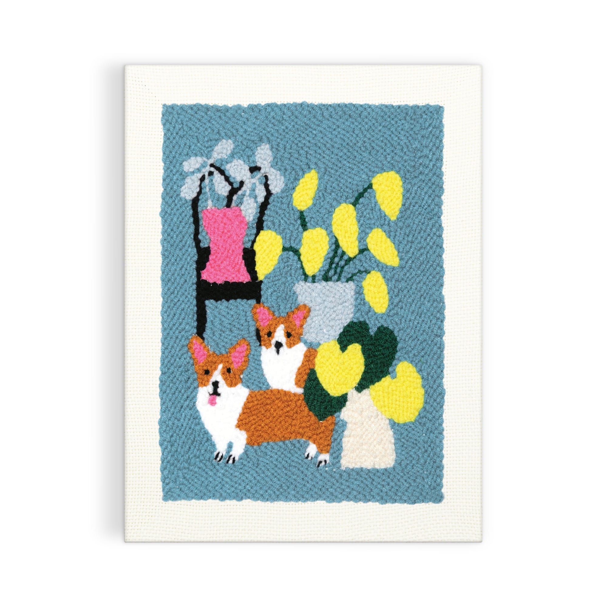 galison-corgi-friends-punch-needle-kit-sticken-9-farben image 4