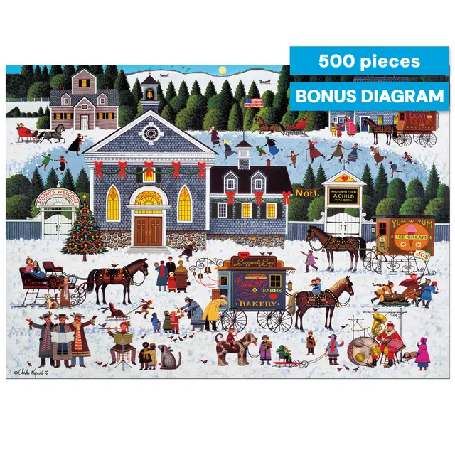 buffalo-games-wysocki-churchyard-christmas-puzzle-500-teile image 1