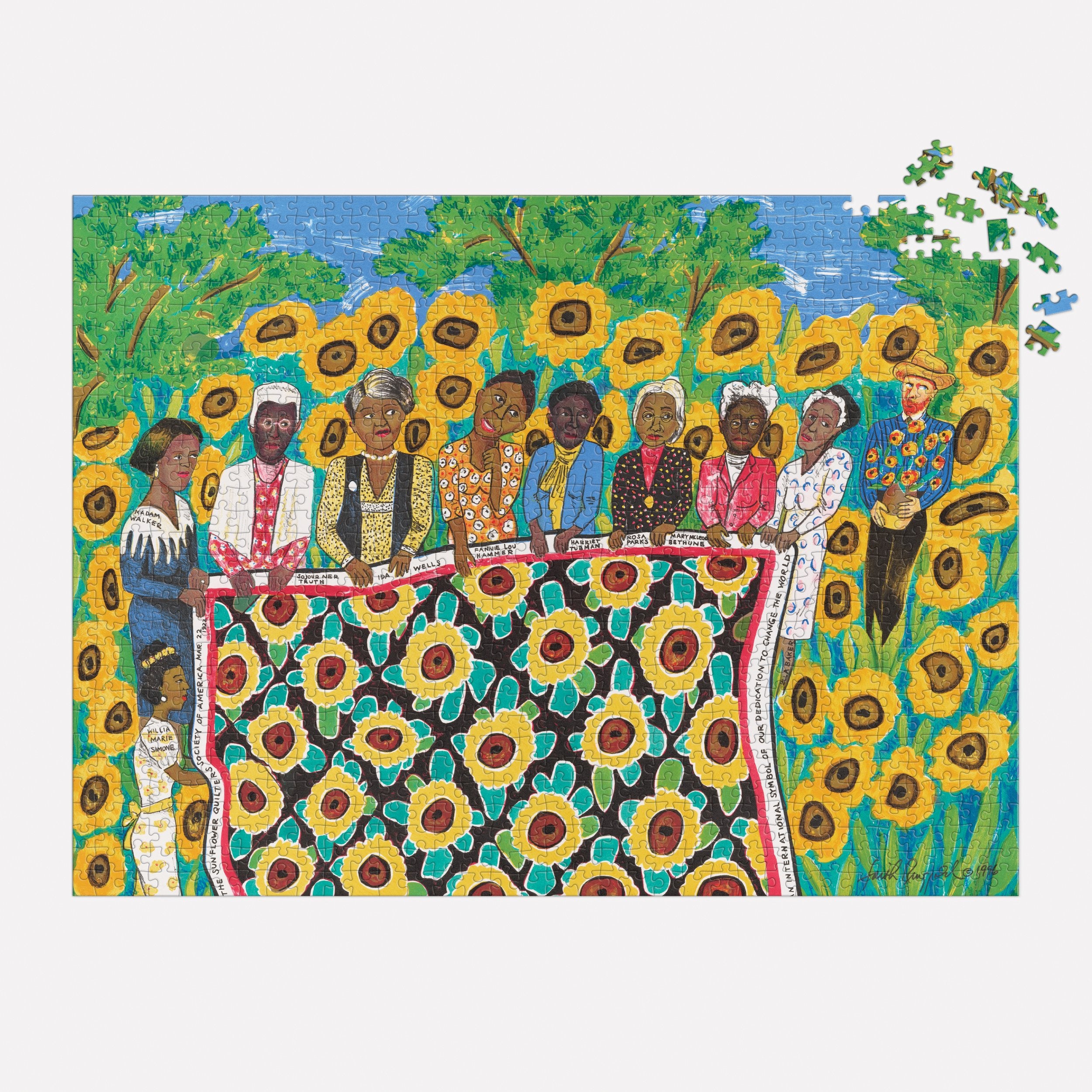 galison-sunflower-quilting-bee-puzzle-1000-teile-kunst image 4