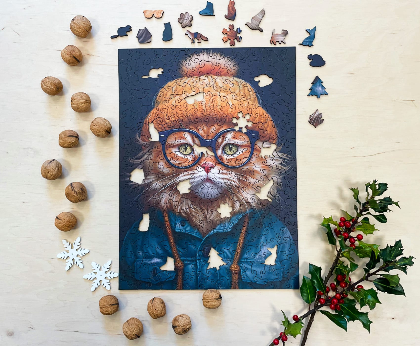 milliwood-cold-is-cool-giovanny-ginger-cat-holzpuzzle-katze image 2