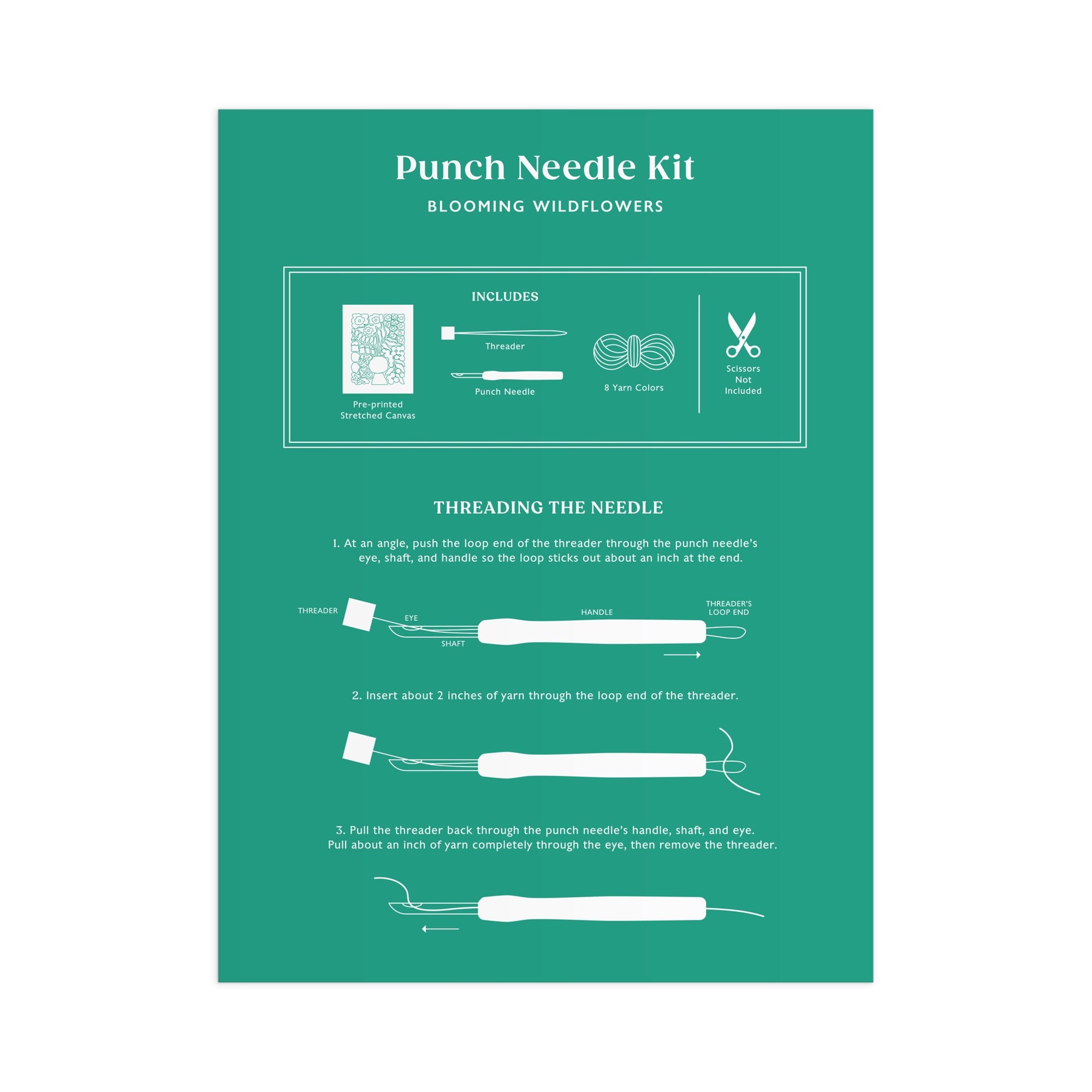 galison-blooming-wildflowers-punch-needle-set-blumen image 5