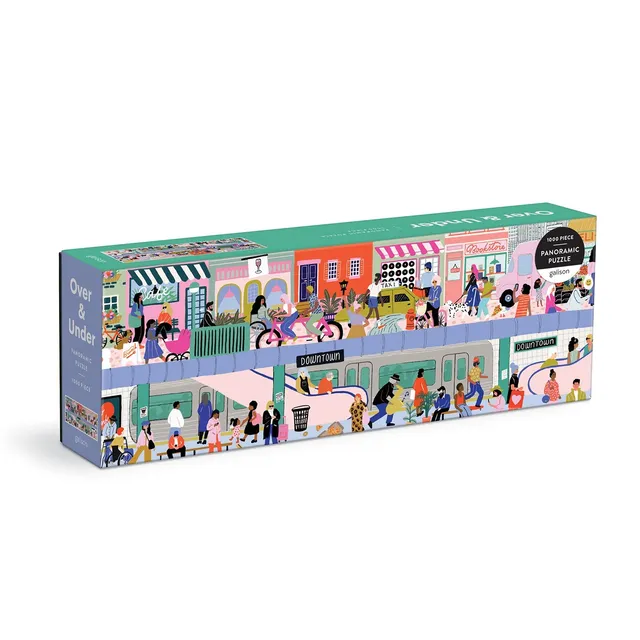 galison-over-under-1000-teile-panoramic-puzzle-stadt image 1