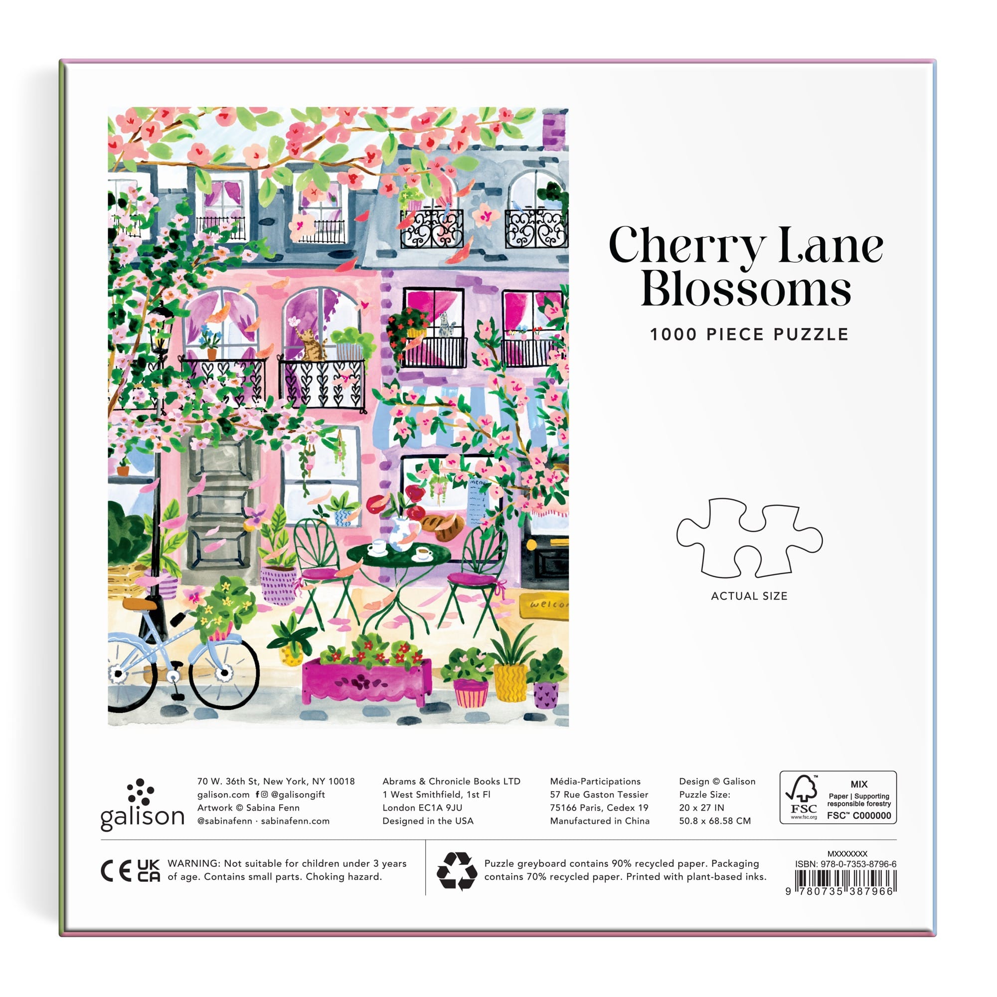 galison-cherry-lane-blossoms-puzzle-1000-teile-blumen image 6